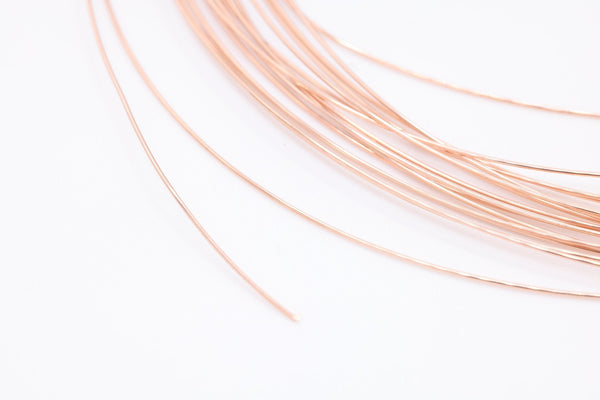 Rose Gold Filled Wire, 20 Gauge 0.8mm, Rose Gold-Filled, Half Hard Jewelry Wire - HarperCrown