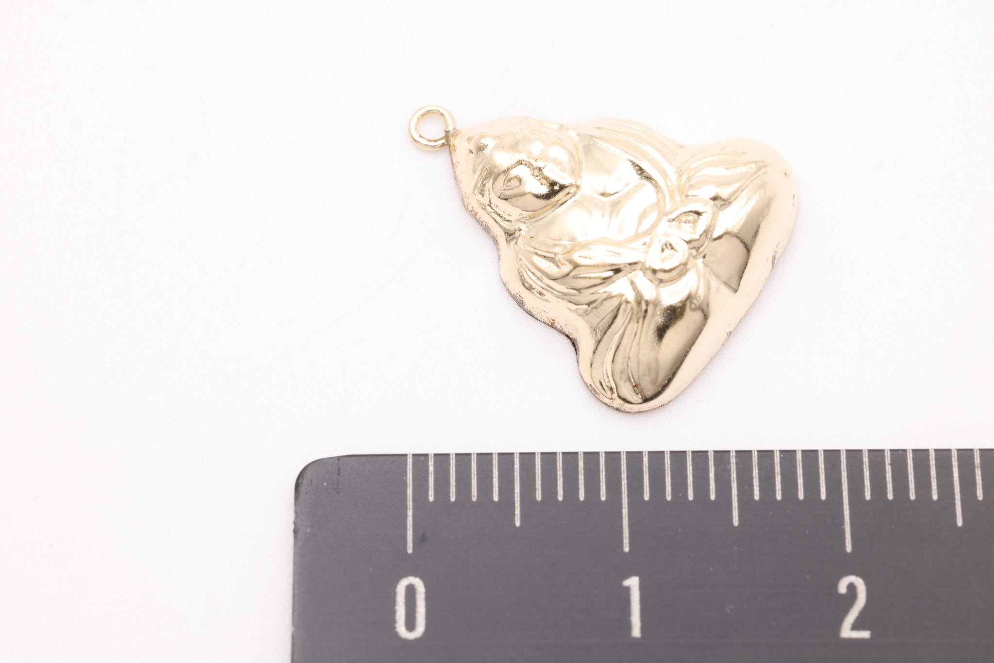 Sitting Buddha Charm, Gold - Filled, 18mm x 14mm, Bulk DIY Wholesale Jewelry Making Charm - HarperCrown
