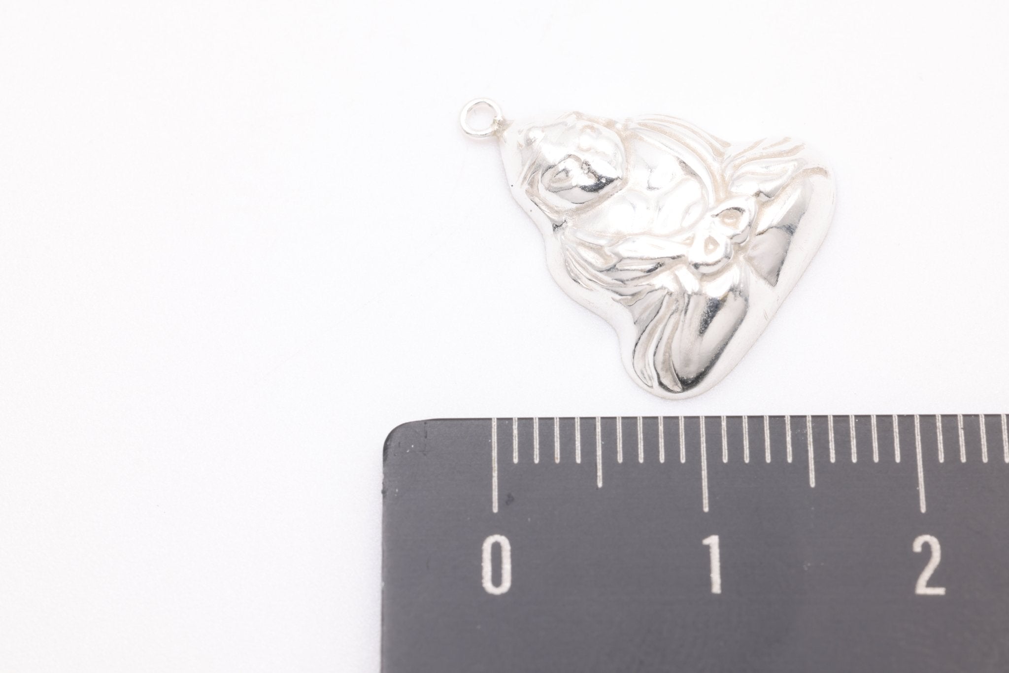 Sitting Buddha Charm, Sterling Silver, 18mm x 14mm, Bulk DIY Wholesale Jewelry Making Charm - HarperCrown
