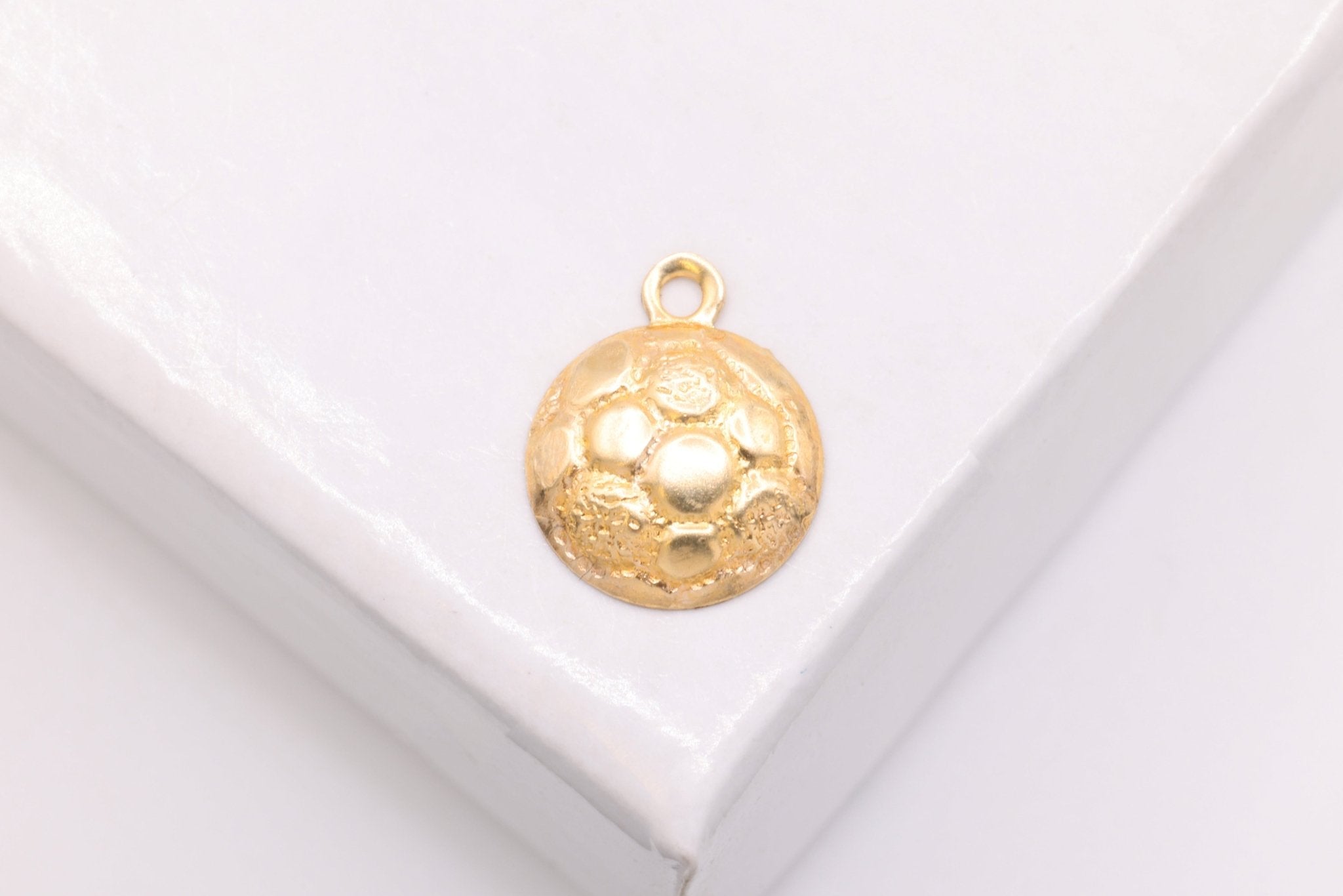 Soccer Ball Charm, 14/20 Gold - Filled, 7mm, Bulk DIY Wholesale Jewelry Making Charm - HarperCrown