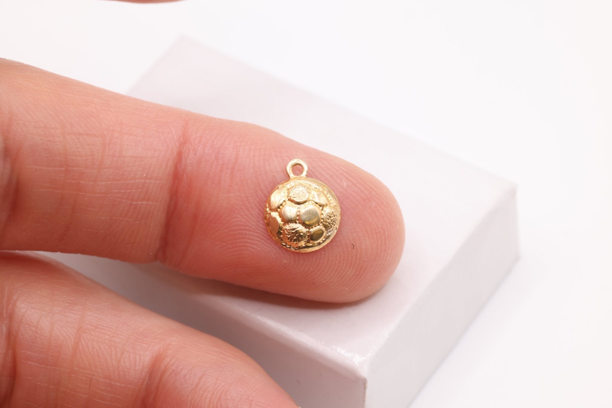 Soccer Ball Charm, 14/20 Gold - Filled, 7mm, Bulk DIY Wholesale Jewelry Making Charm - HarperCrown