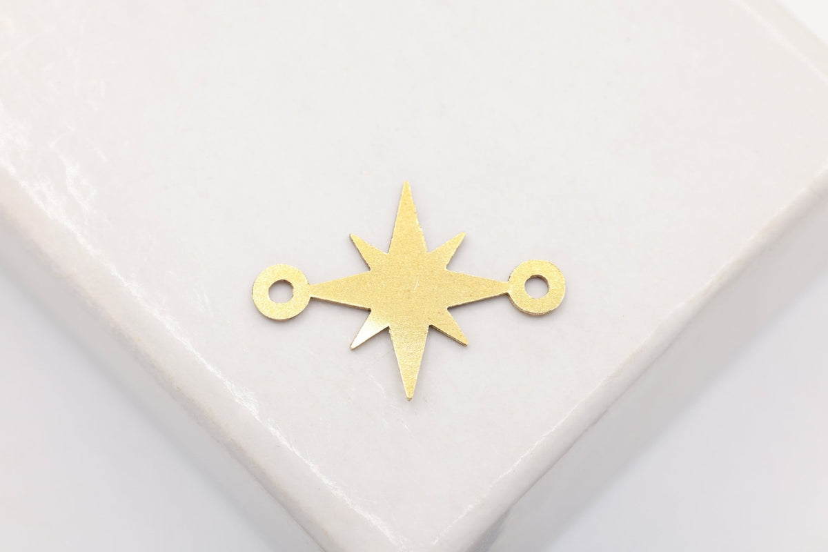 Star Connector Charm, 14/20 Gold-Filled, 15mm x 5mm, Wholesale, Jewelry Making Charm - HarperCrown