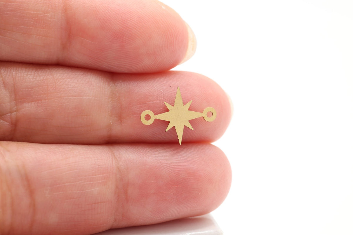 Star Connector Charm, 14/20 Gold-Filled, 15mm x 5mm, Wholesale, Jewelry Making Charm - HarperCrown