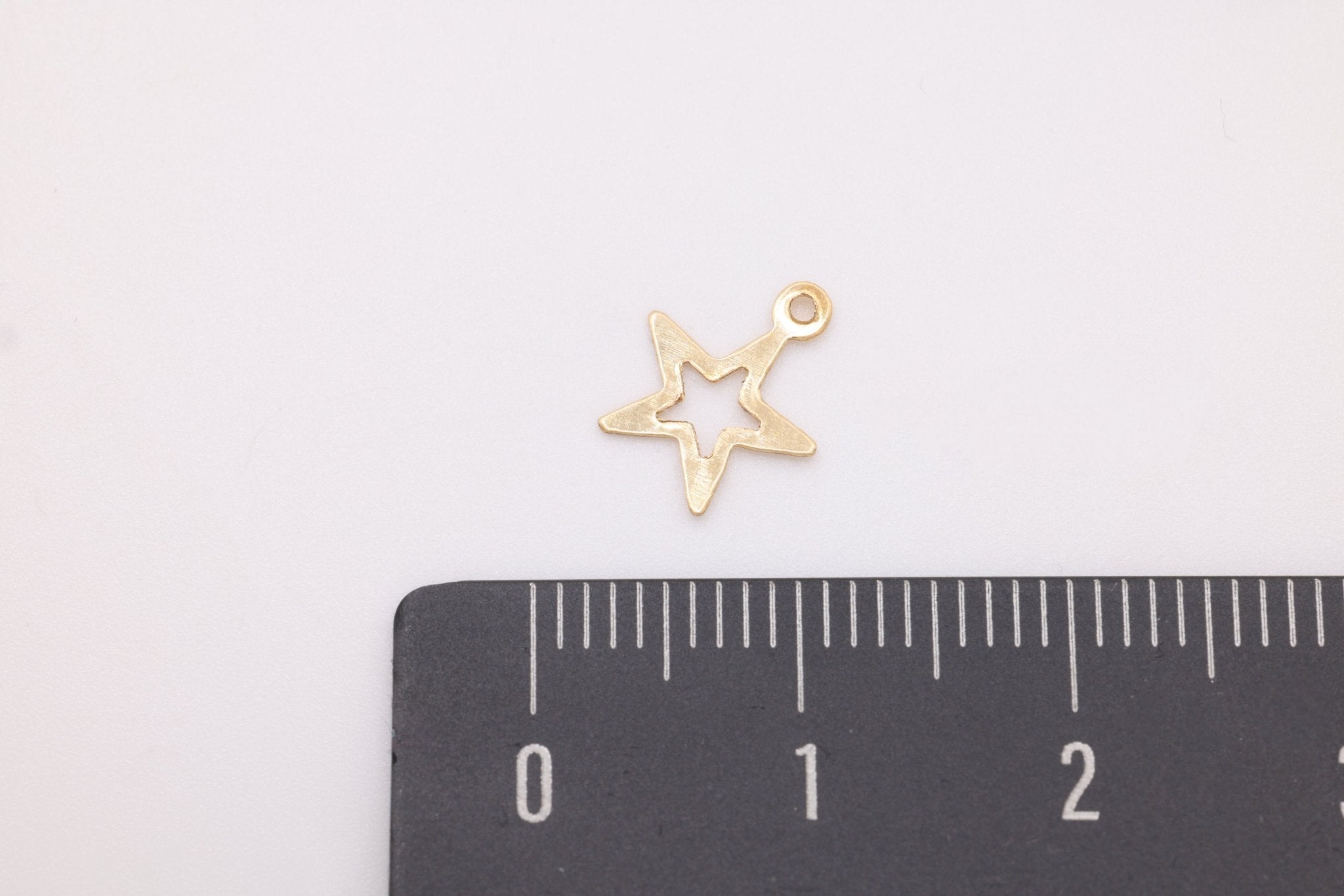 Star Cutout Charm, Wholesale, 14/20 Gold - Filled, 8mm, Constellation Zodiac Star Drop Charm Wholesale Charms - HarperCrown