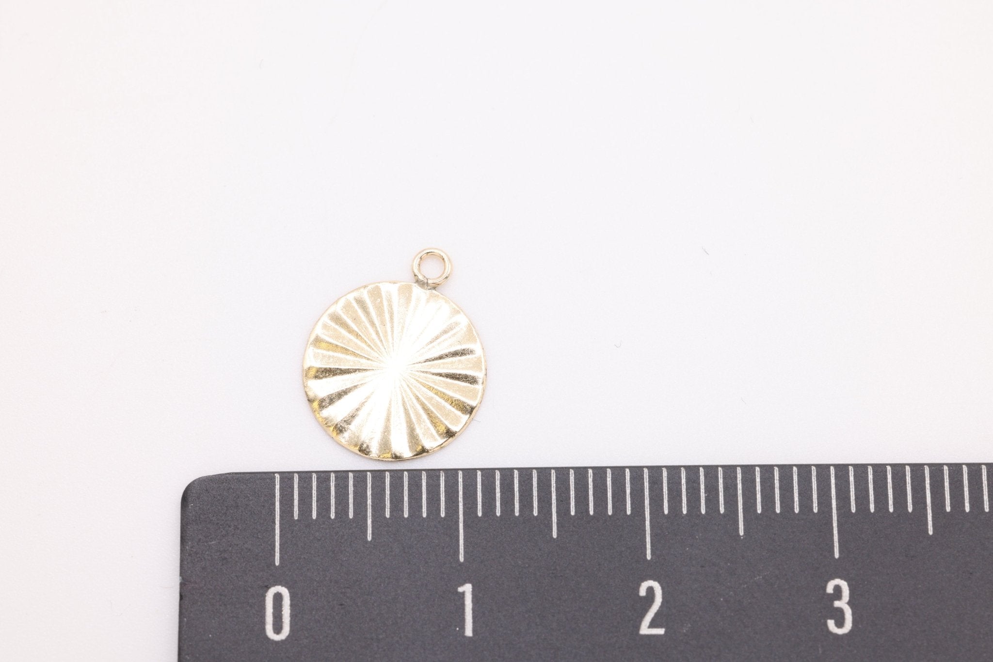 Starburst Circle Charm, 14/20 Gold - Filled, 10mm, Wholesale - HarperCrown
