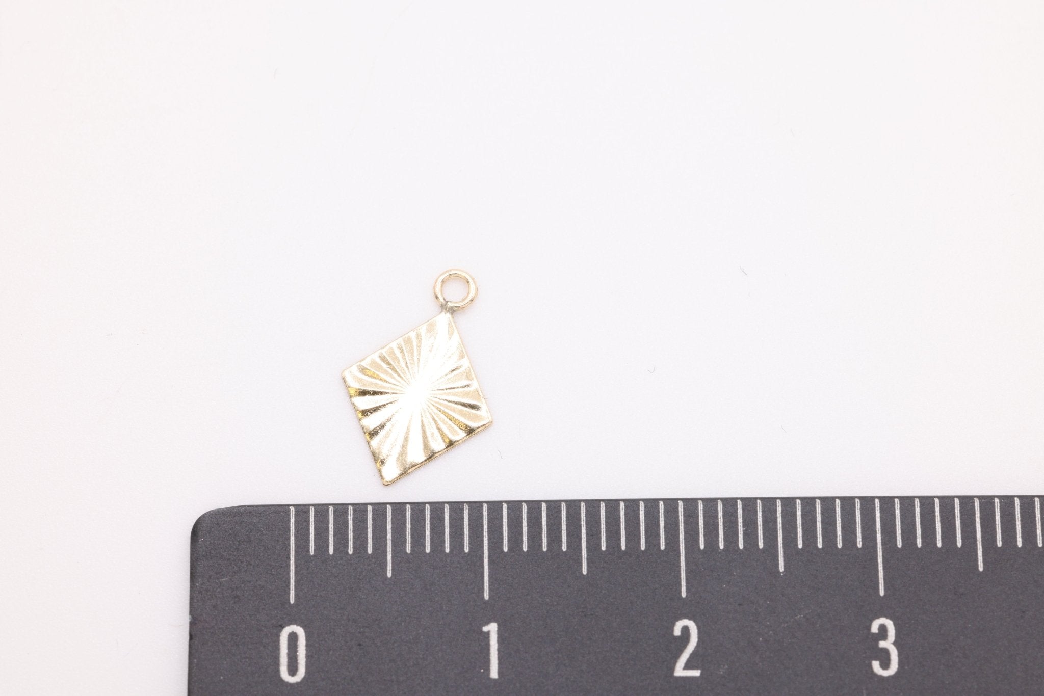 Starburst Triangle Charm, 14/20 Gold - Filled, 12mm x 8mm, Wholesale - HarperCrown