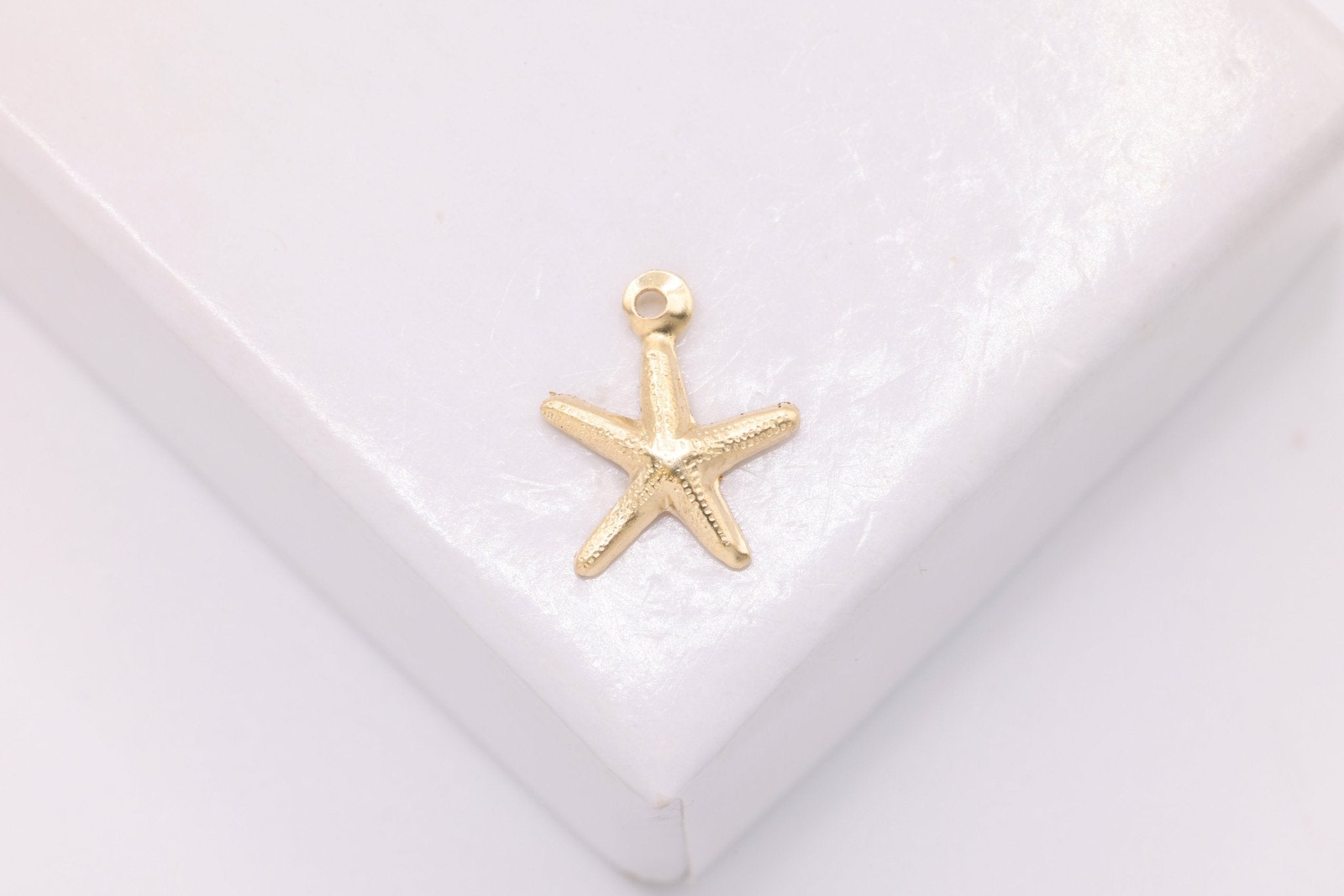 Starfish Charm, 14/20 Gold - Filled or 925 Sterling Silver, 10mm x10mm, Beach Ocean Sea life Charm, Wholesale Jewelry Making Charms - HarperCrown