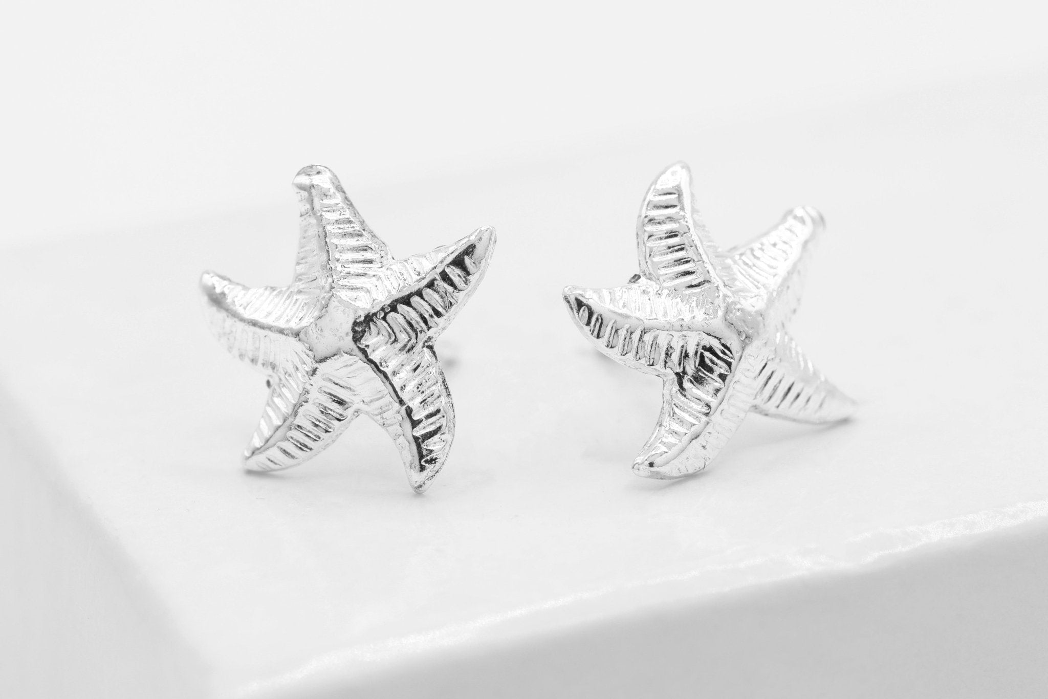 Starfish Stud Earring, 925 Sterling Silver, 10mm x 10mm, Wholesale, Pay Per Piece - HarperCrown