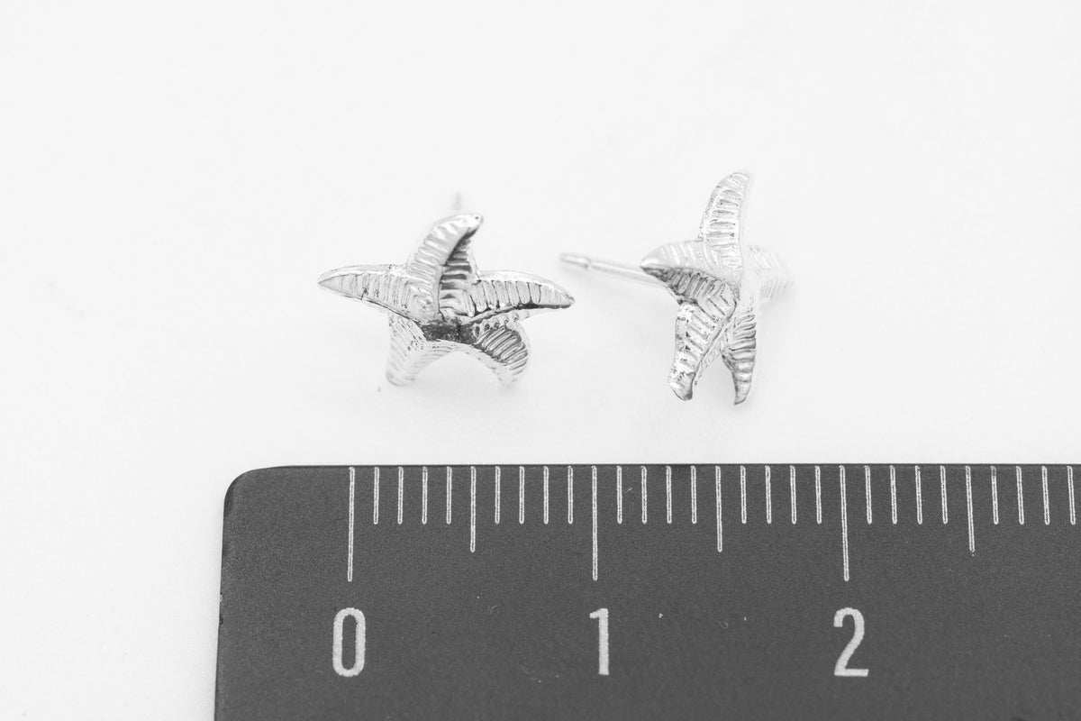 Starfish Stud Earring, 925 Sterling Silver, 10mm x 10mm, Wholesale, Pay Per Piece - HarperCrown