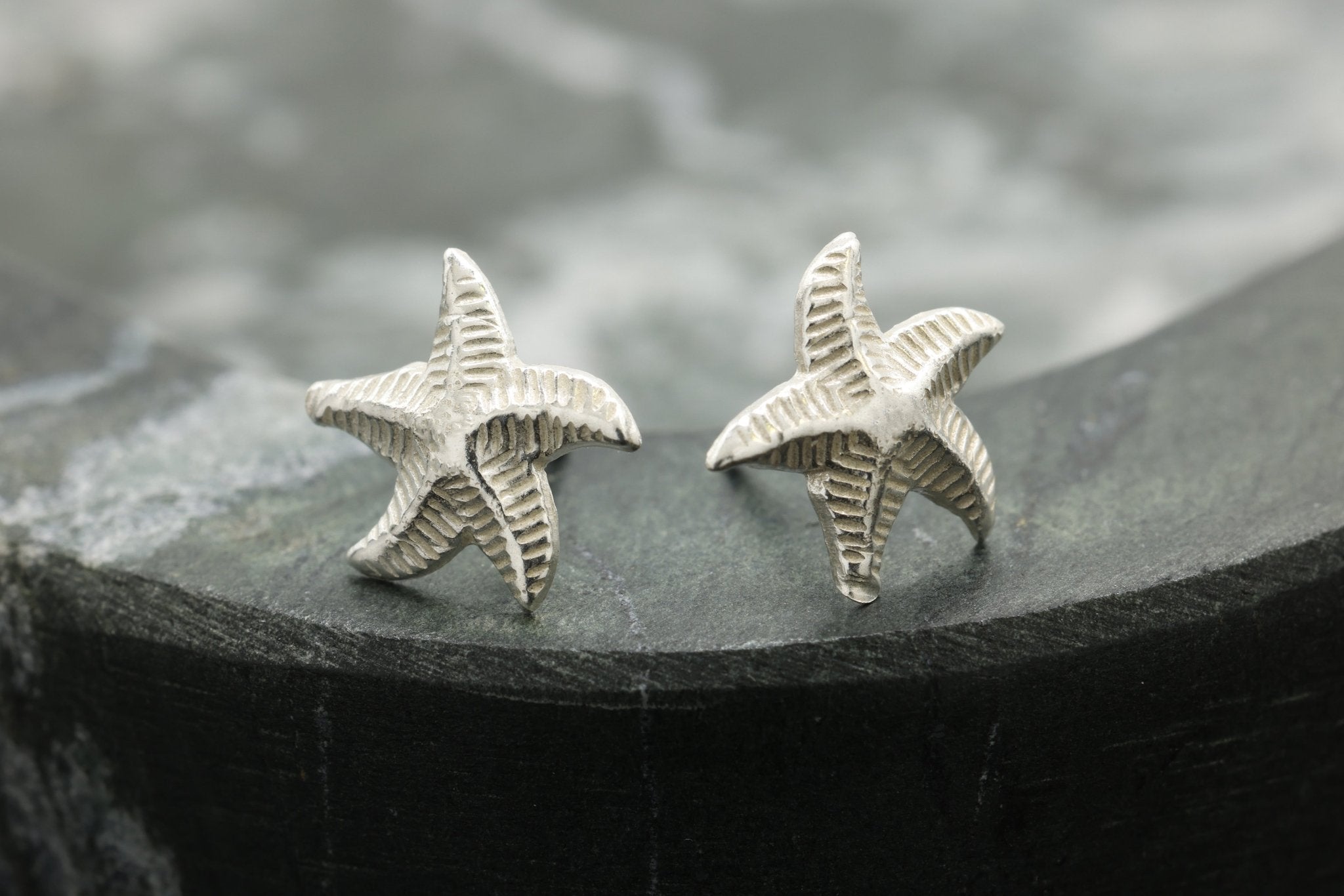 Starfish Stud Earring, 925 Sterling Silver, 10mm x 10mm, Wholesale, Pay Per Piece - HarperCrown
