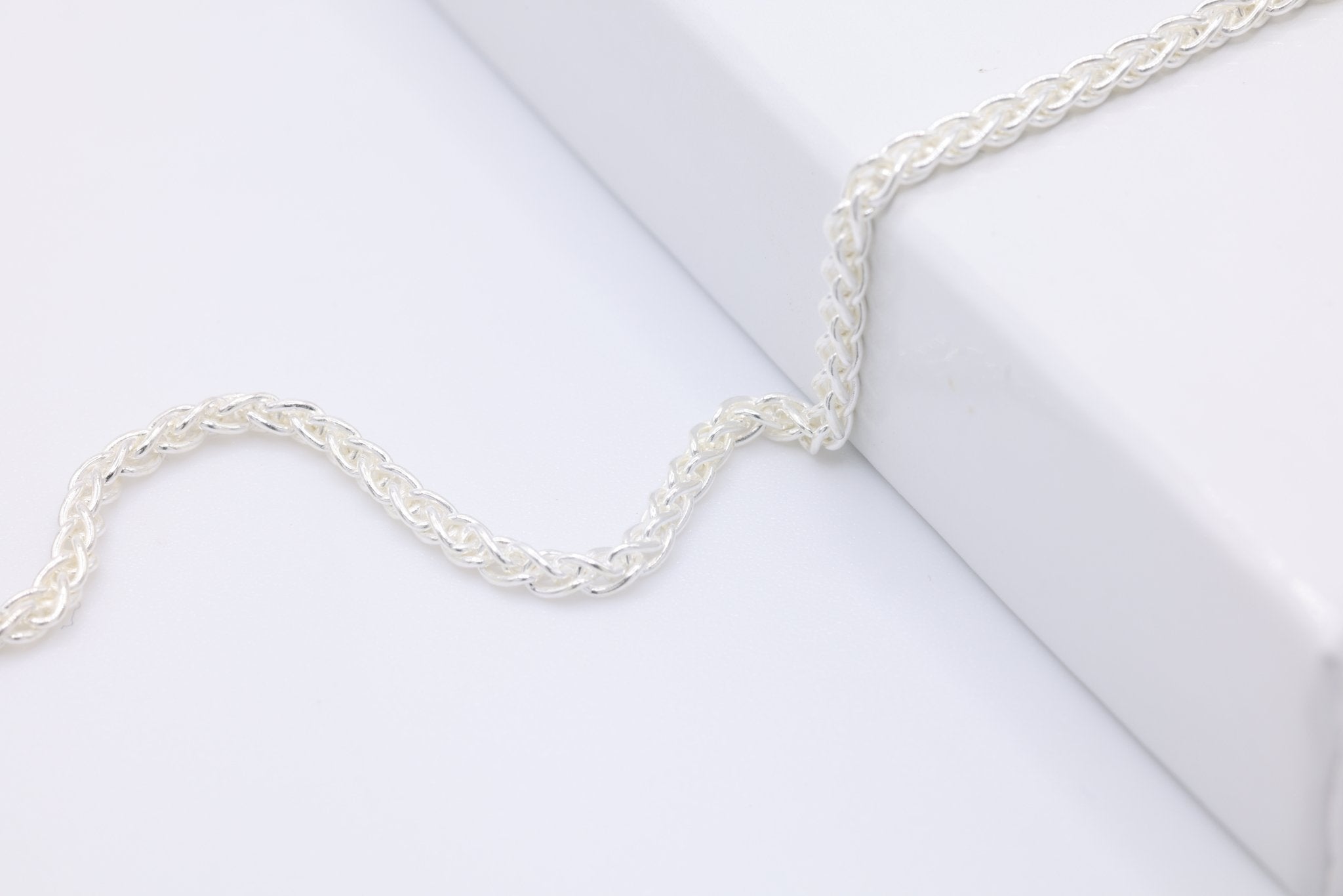 Sterling Silver 1.8 mm Wheat Chain, Wholesale Jewelry Making Wheat Chain - HarperCrown