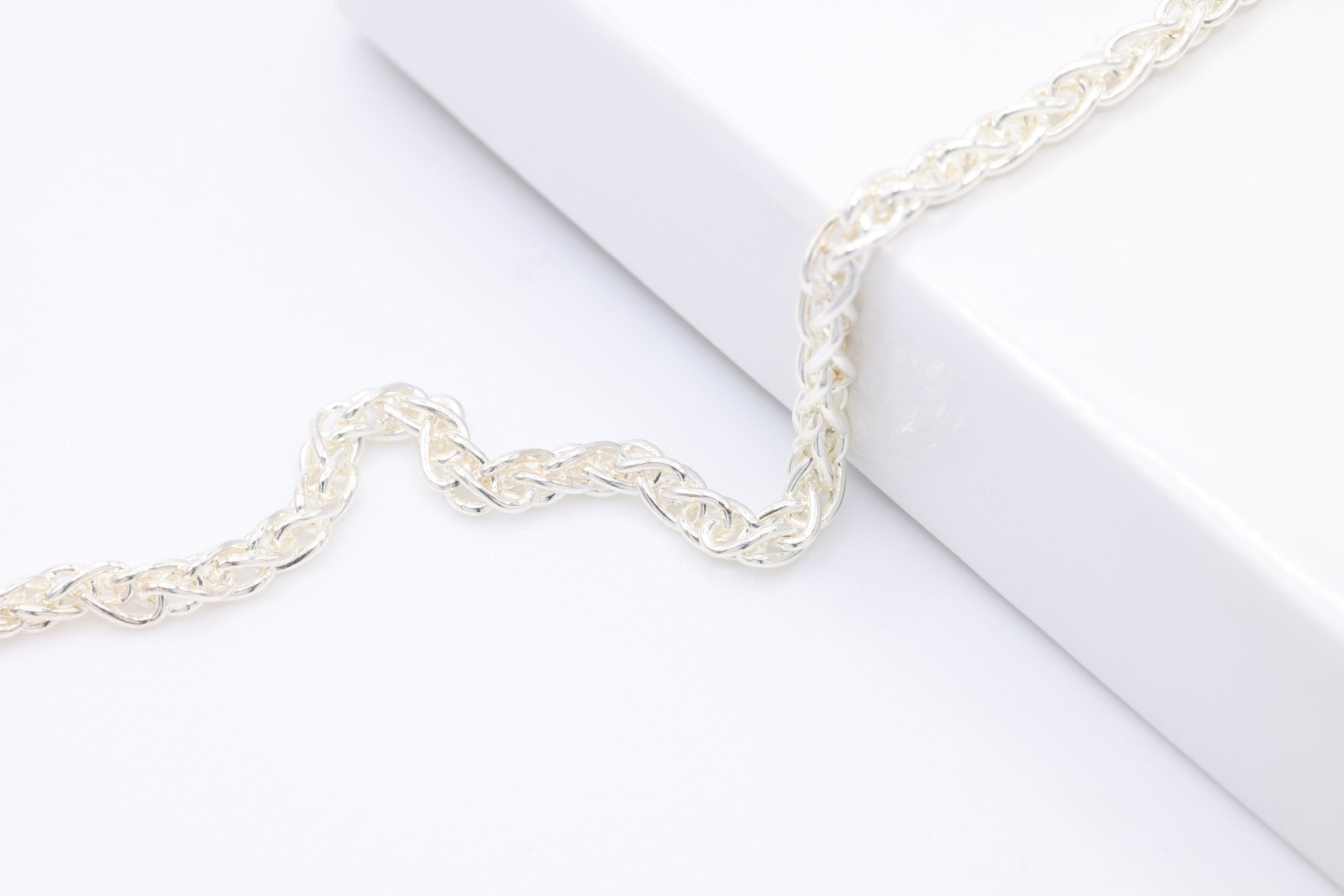 Sterling Silver 2.5mm Wheat Chain, Wholesale Jewelry Making Wheat Chain - HarperCrown