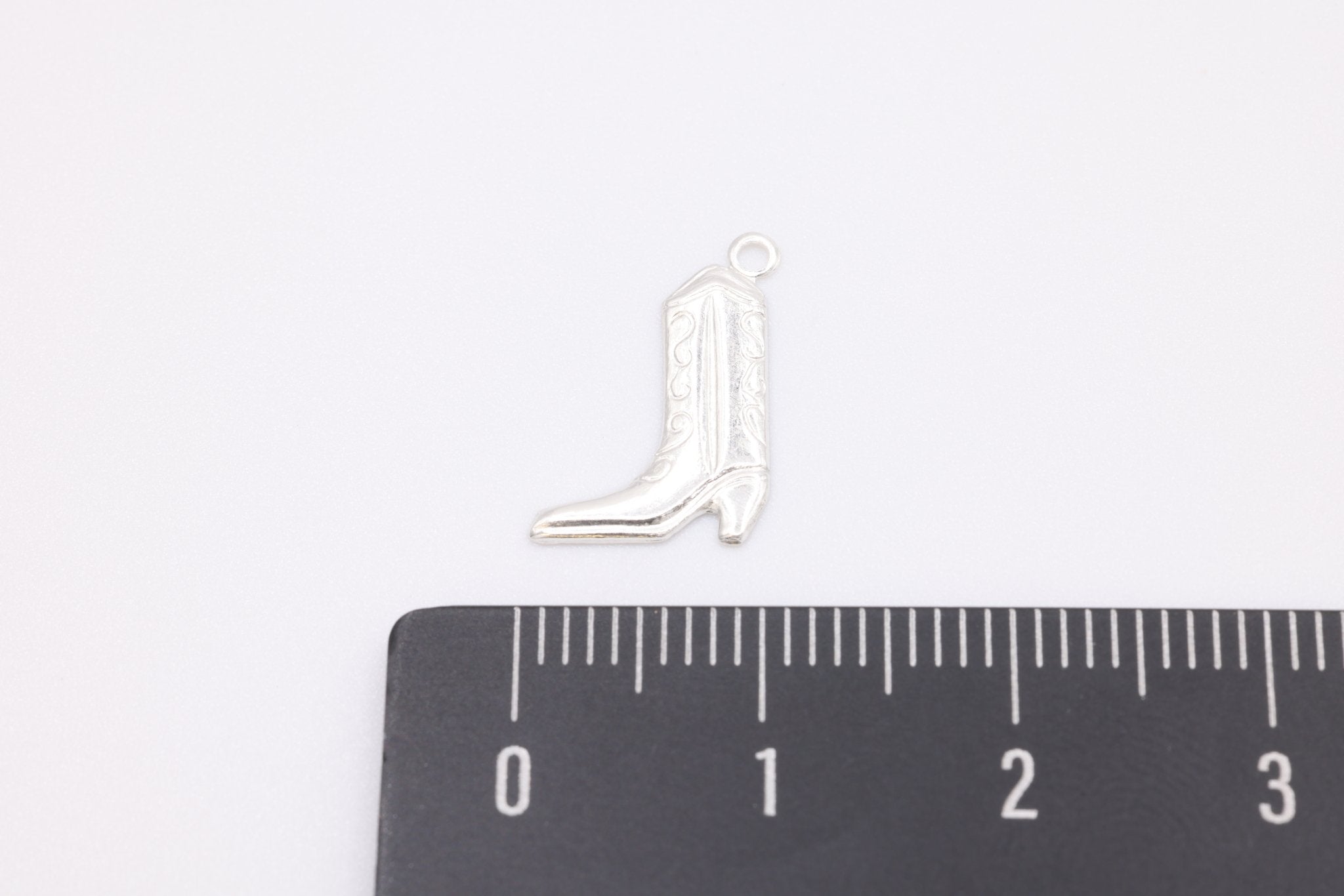 Sterling Silver Gold-Filled Cowboy Boot Charm, Wholesale Jewelry Making Charm - HarperCrown