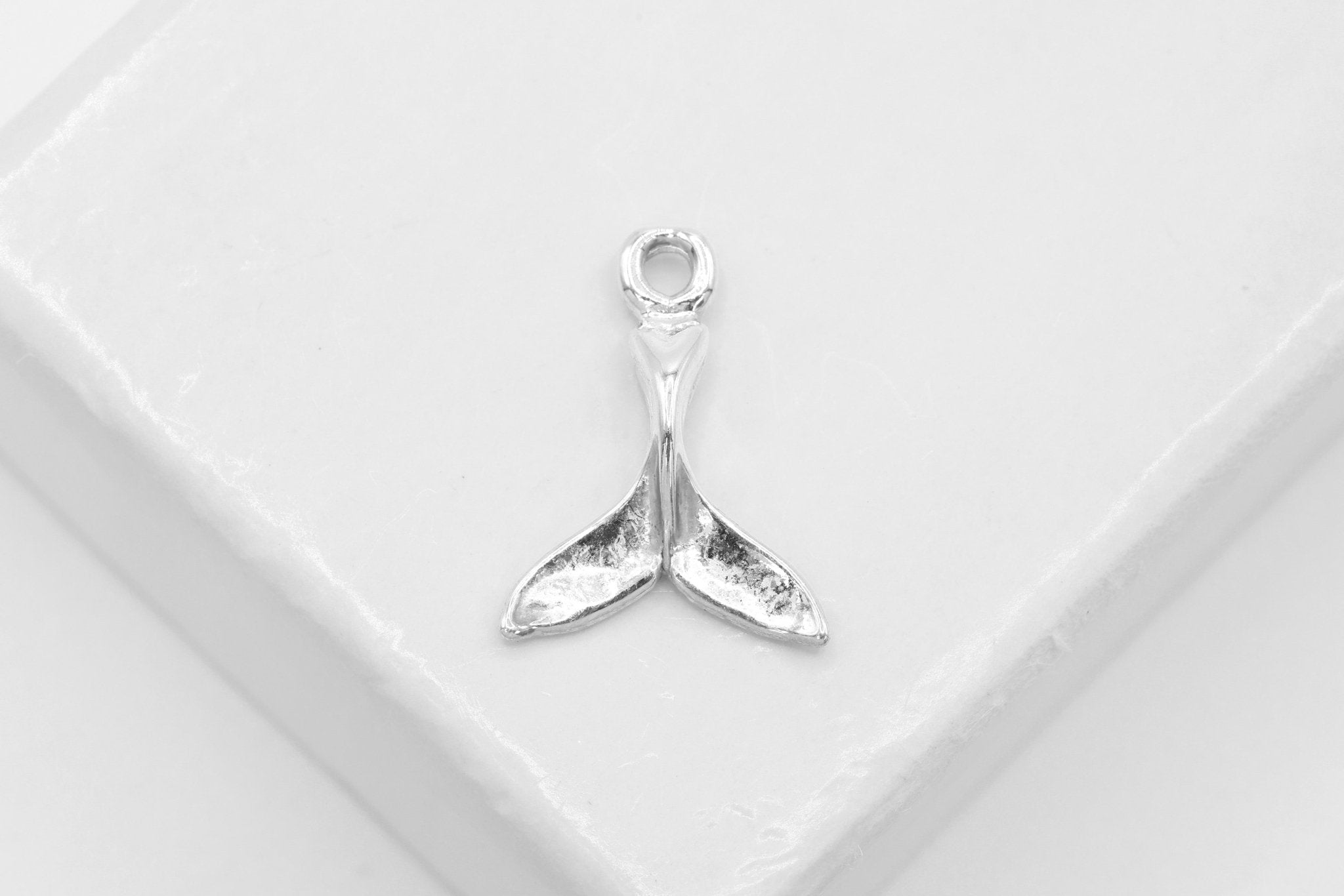Sterling Wholesale Silver Dolphin Fin Tail Charm, 925 Sterling Silver - HarperCrown