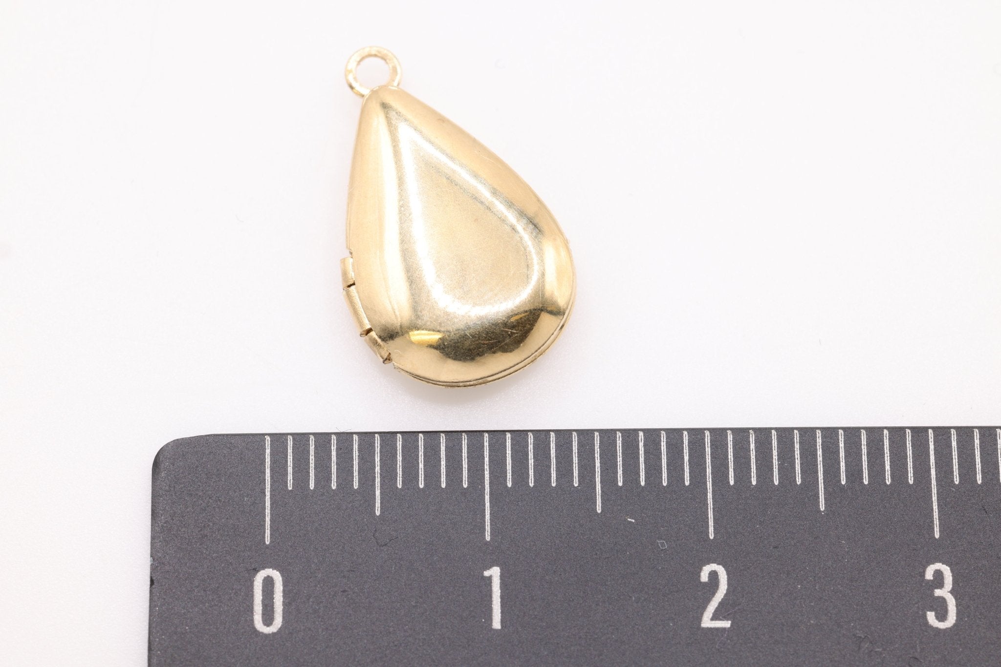 Tear Drop Photo Locket Pendant Charm, Wholesale, 14/20 Gold - Filled, 15mm x 10mm, DIY Jewelry Supplies - HarperCrown