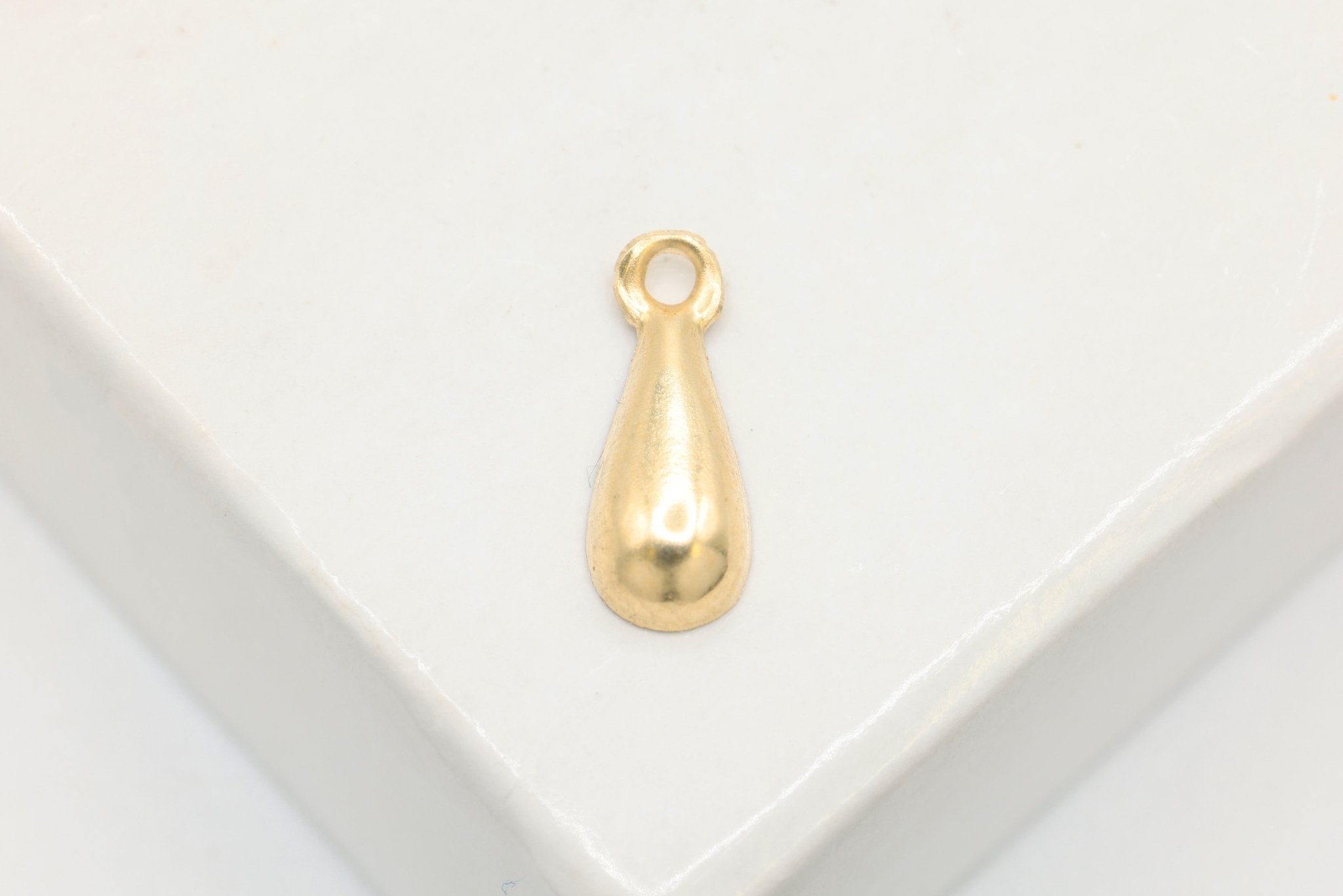 Teardrop Charm, 14/20 Gold-Filled, 10mm x 4mm, Wholesale, Tear Drop, Jewelry Making Charm - HarperCrown