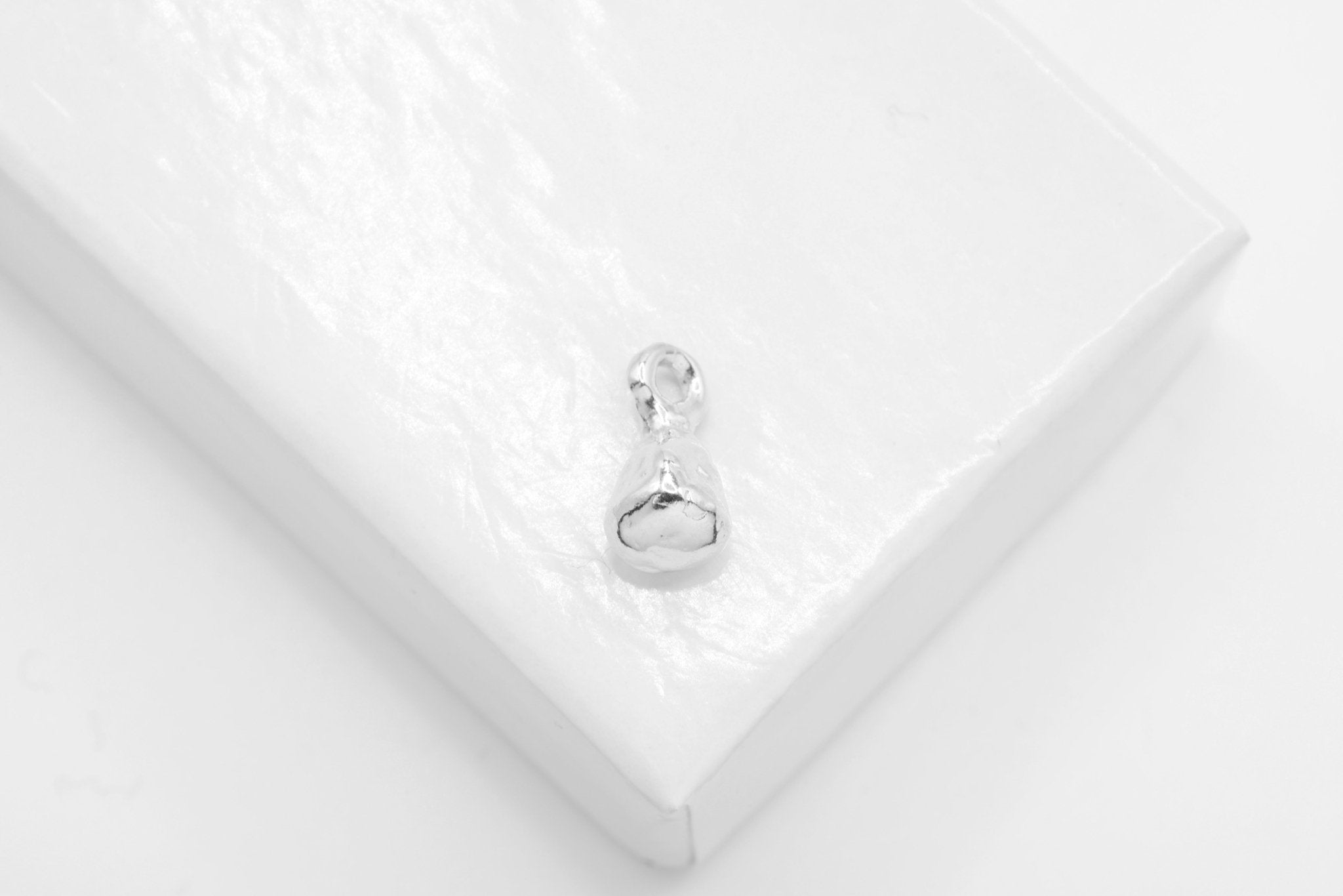 Teardrop Charm, Wholesale, 925 Sterling Silver, 8mm x 5mm - HarperCrown