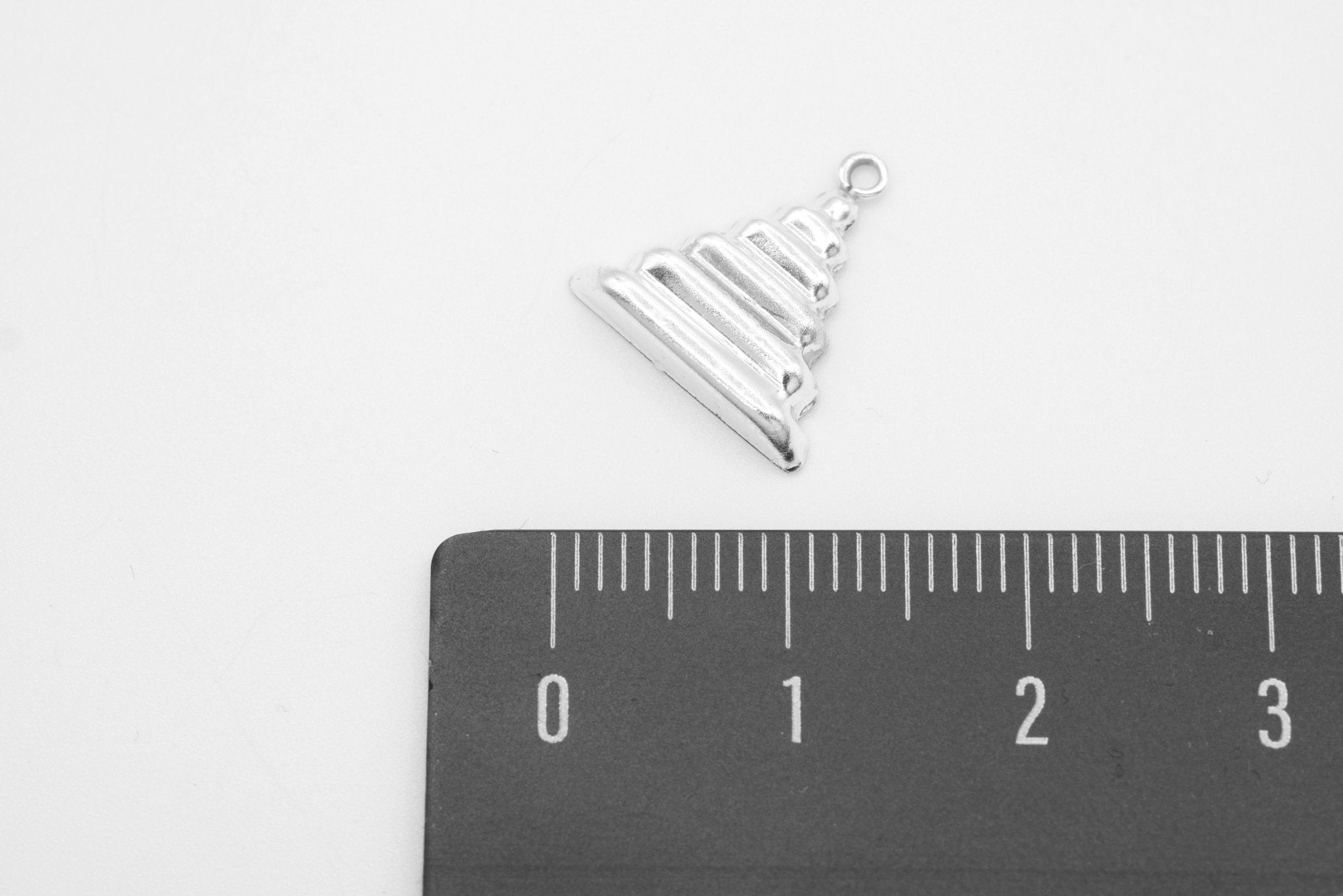 Triangle Stacked Pyramid Charm, Wholesale, 14/20 Gold - Filled, 12mm x 12mm - HarperCrown