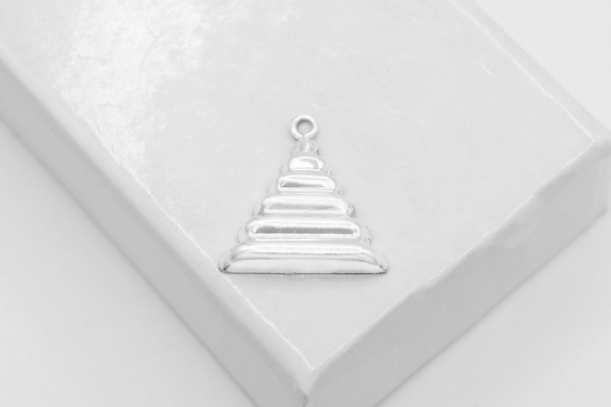 Triangle Stacked Pyramid Charm, Wholesale, 14/20 Gold - Filled, 12mm x 12mm - HarperCrown