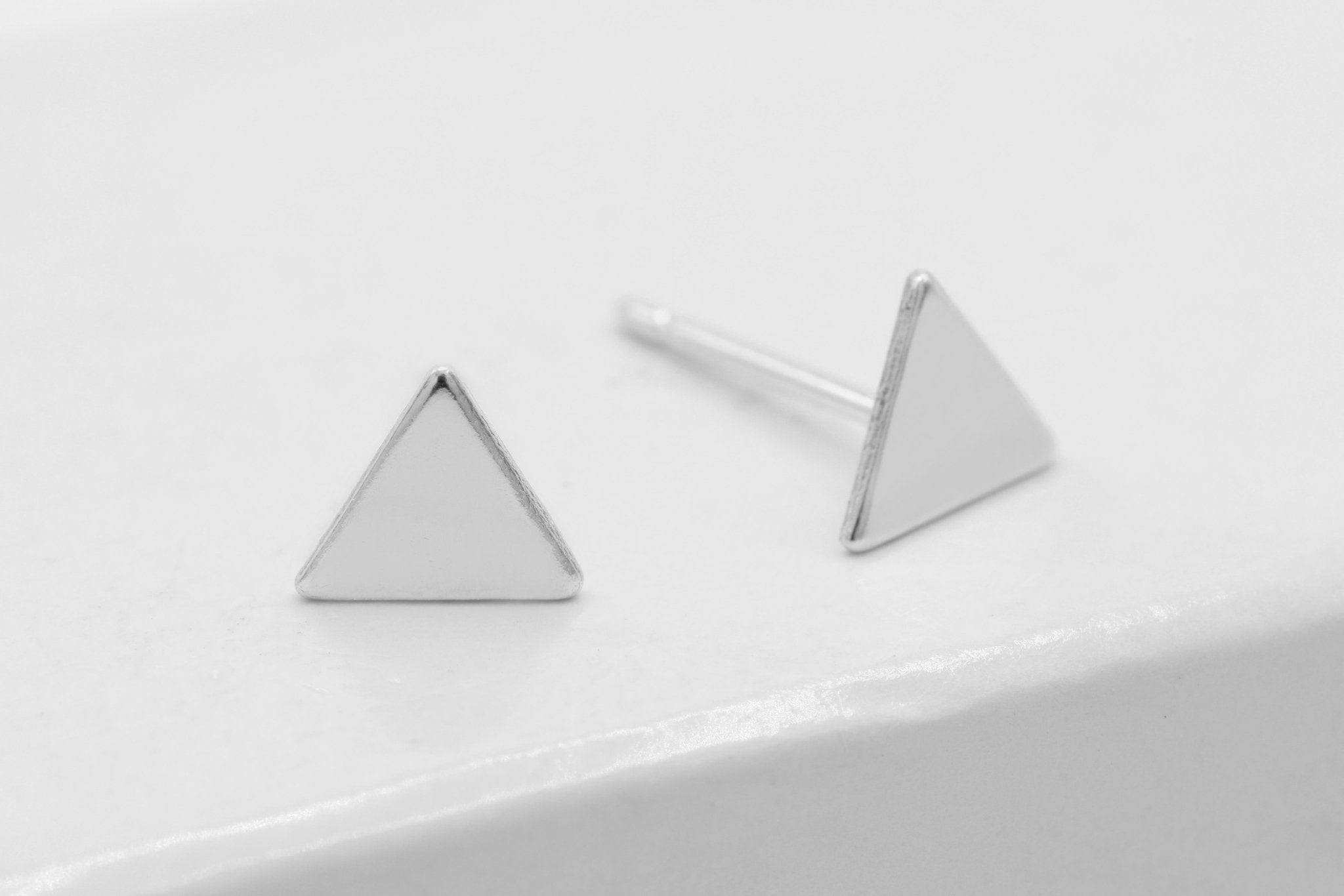 Triangle Stud Earring, 925 Sterling Silver, 5mm x 5mm, Wholesale, Pay Per Piece - HarperCrown