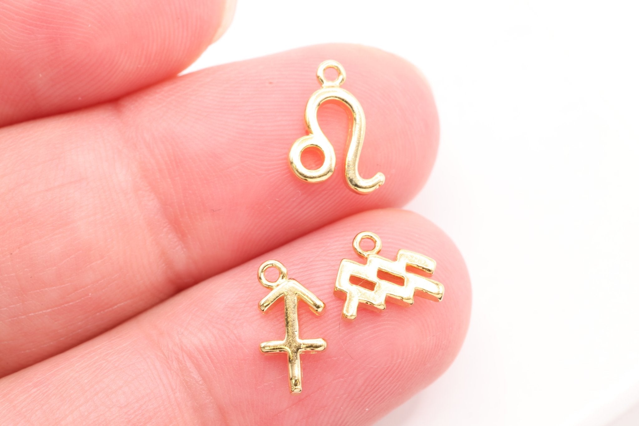 Vermeil Zodiac Charms Wholesale, Vermeil 925 Sterling Silver, Astrological Zodiac Signs, Zodiac Symbols, Birthday, Horoscope Bulk Charms - HarperCrown