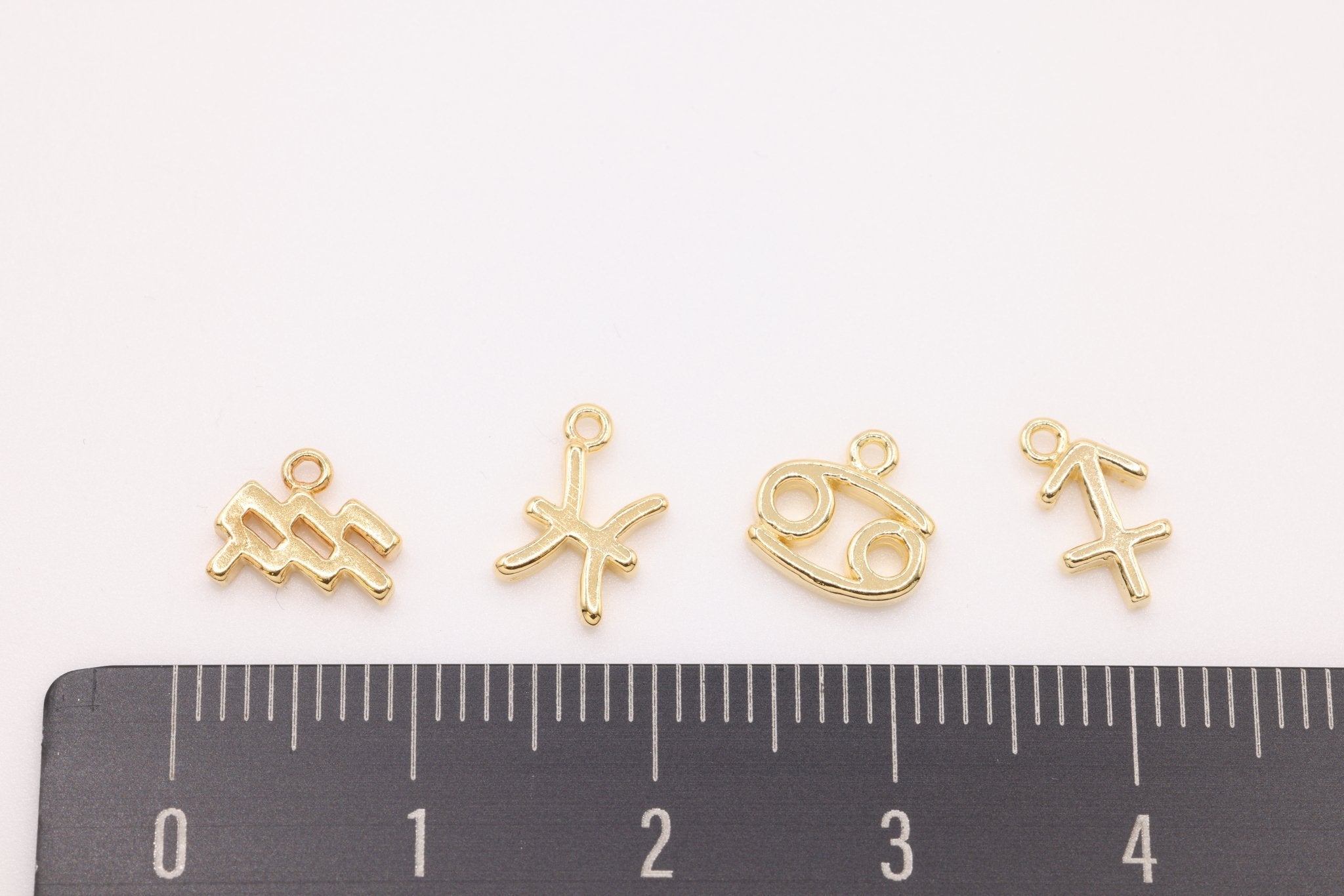 Vermeil Zodiac Charms Wholesale, Vermeil 925 Sterling Silver, Astrological Zodiac Signs, Zodiac Symbols, Birthday, Horoscope Bulk Charms - HarperCrown