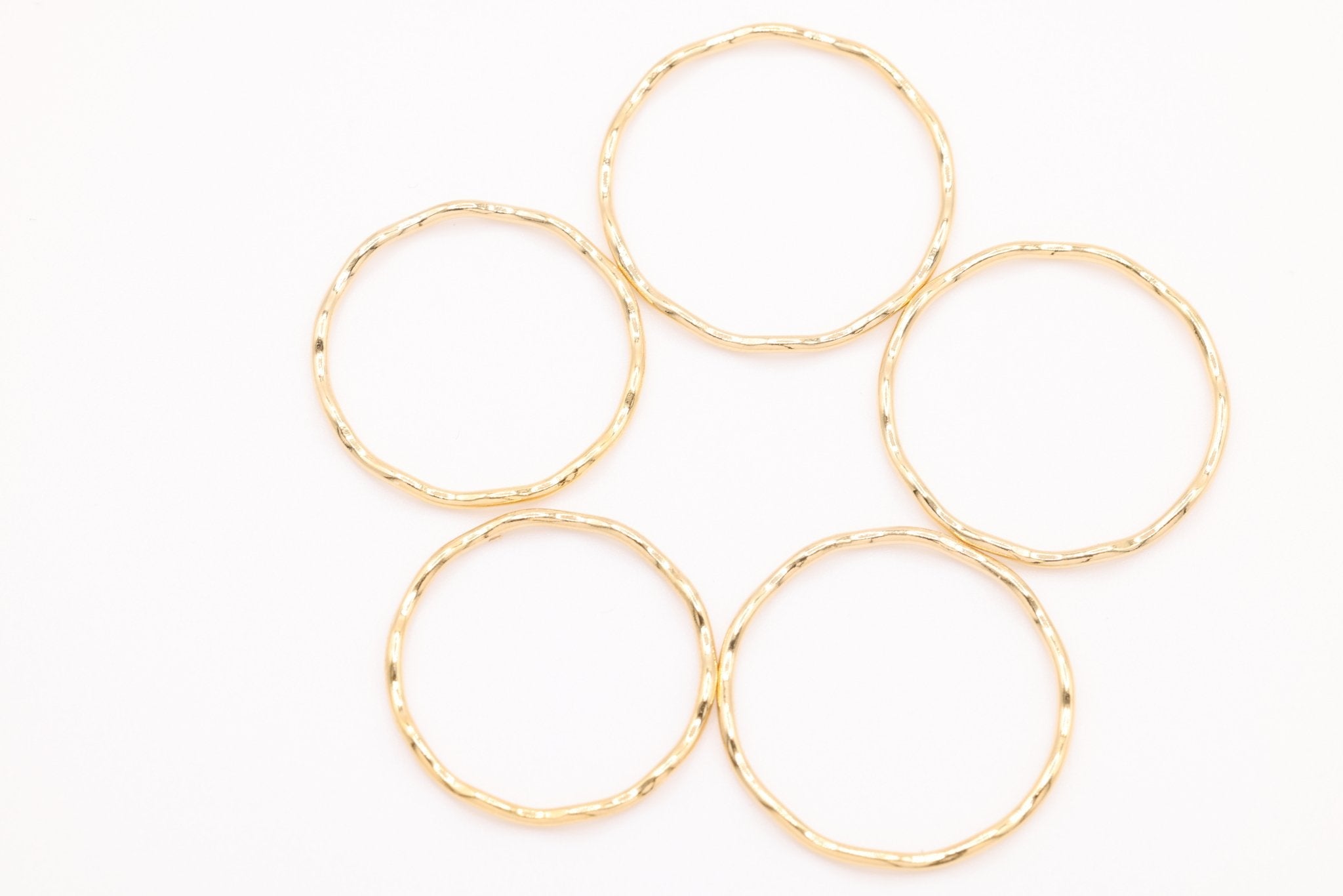 Wavy Ring, 14K Gold - Filled, Dainty Stacking Wavy Ring, Wholesale Bulk DIY Jewelry Making Charms - HarperCrown