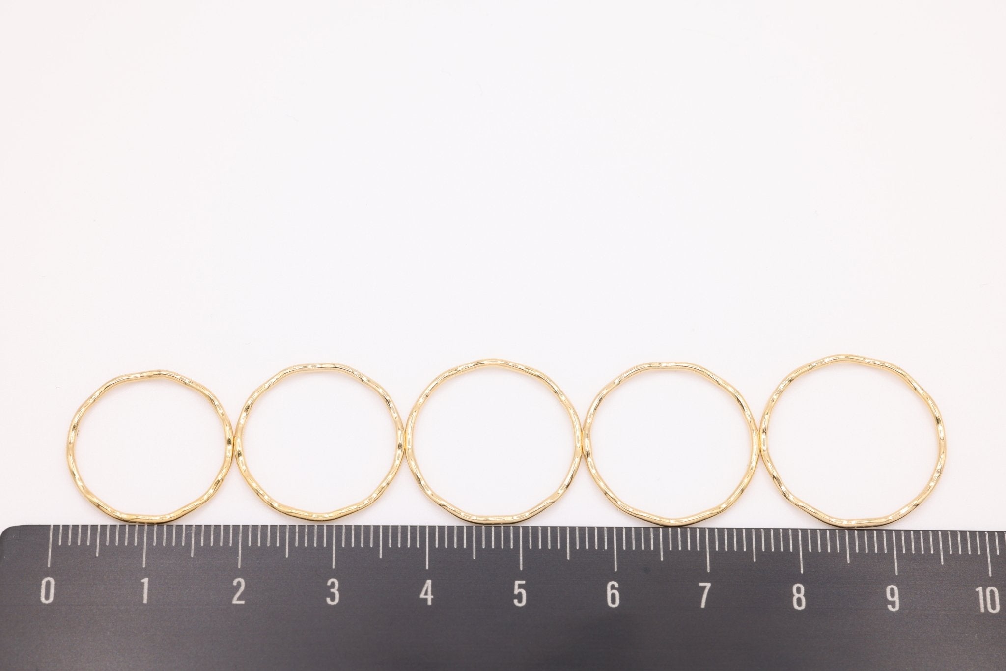 Wavy Ring, 14K Gold - Filled, Dainty Stacking Wavy Ring, Wholesale Bulk DIY Jewelry Making Charms - HarperCrown