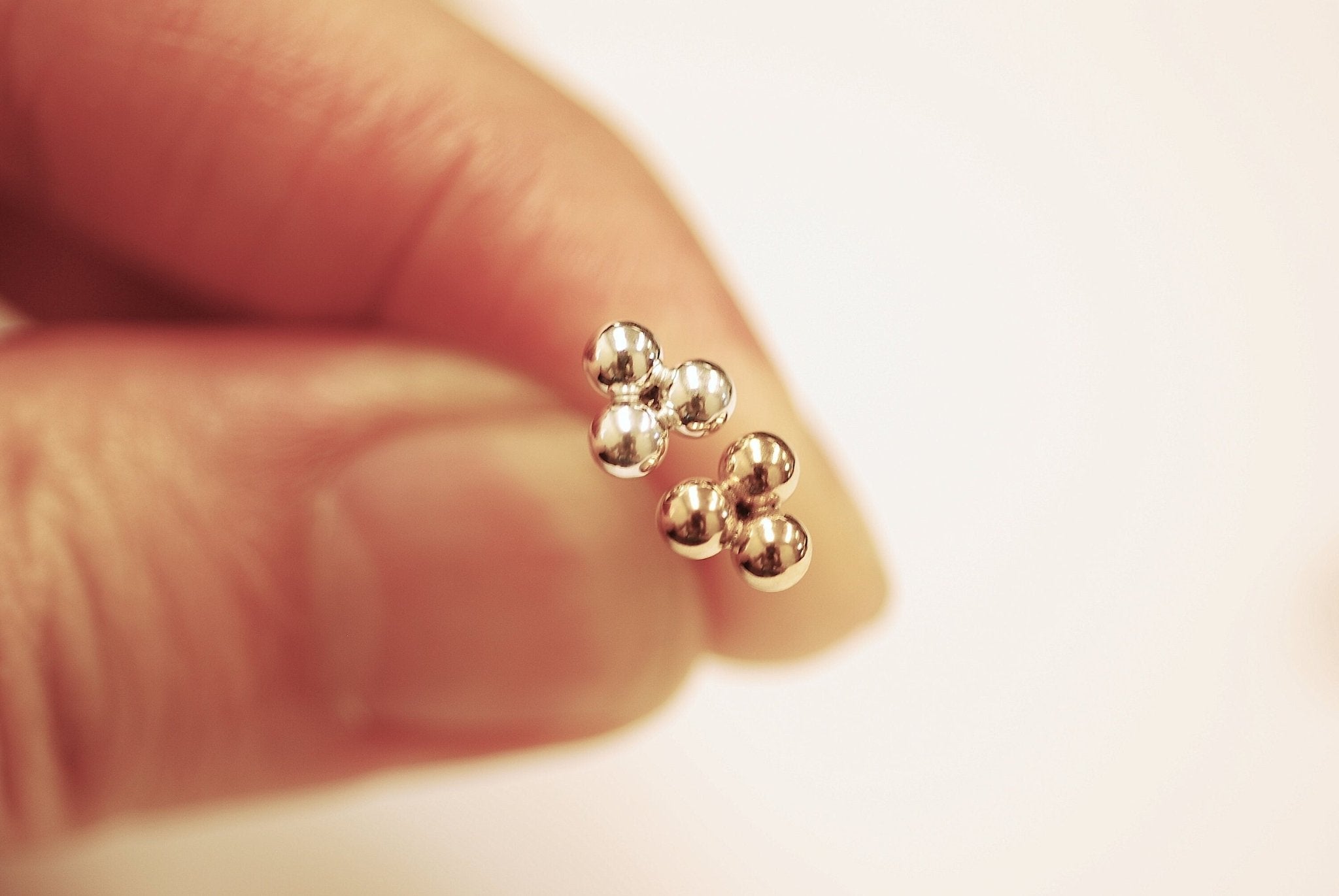 Pair of 925 Sterling Silver Dainty Ball Minimal Earring Studs Pair of 925 Sterling Silver Dainty Ball Minimal Earring Studs