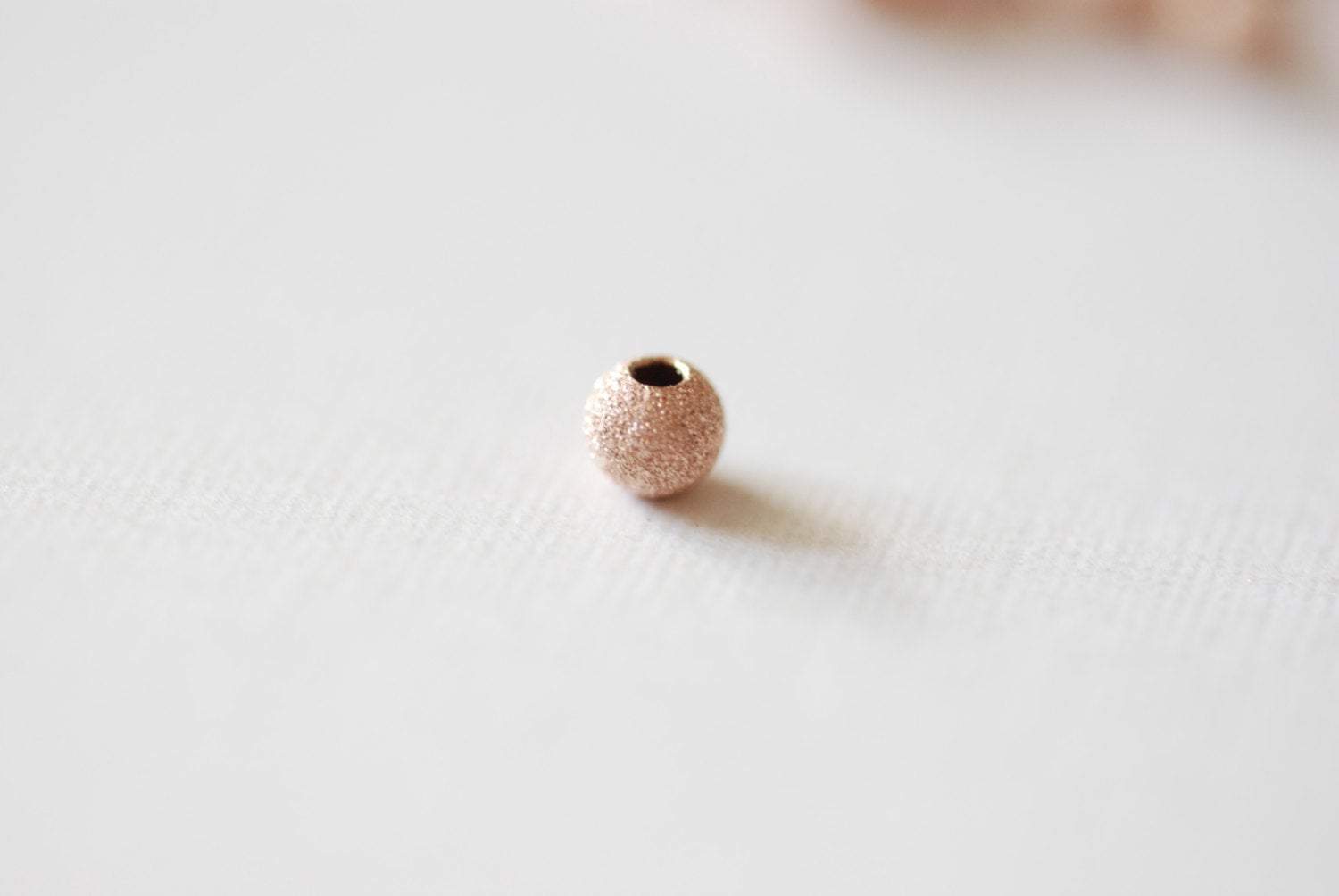 10pcs Rose Gold Filled Stardust Beads, 14k Rose Gold Filled Round Spacer Beads, 10 pcs Bulk, 3 mm - HarperCrown