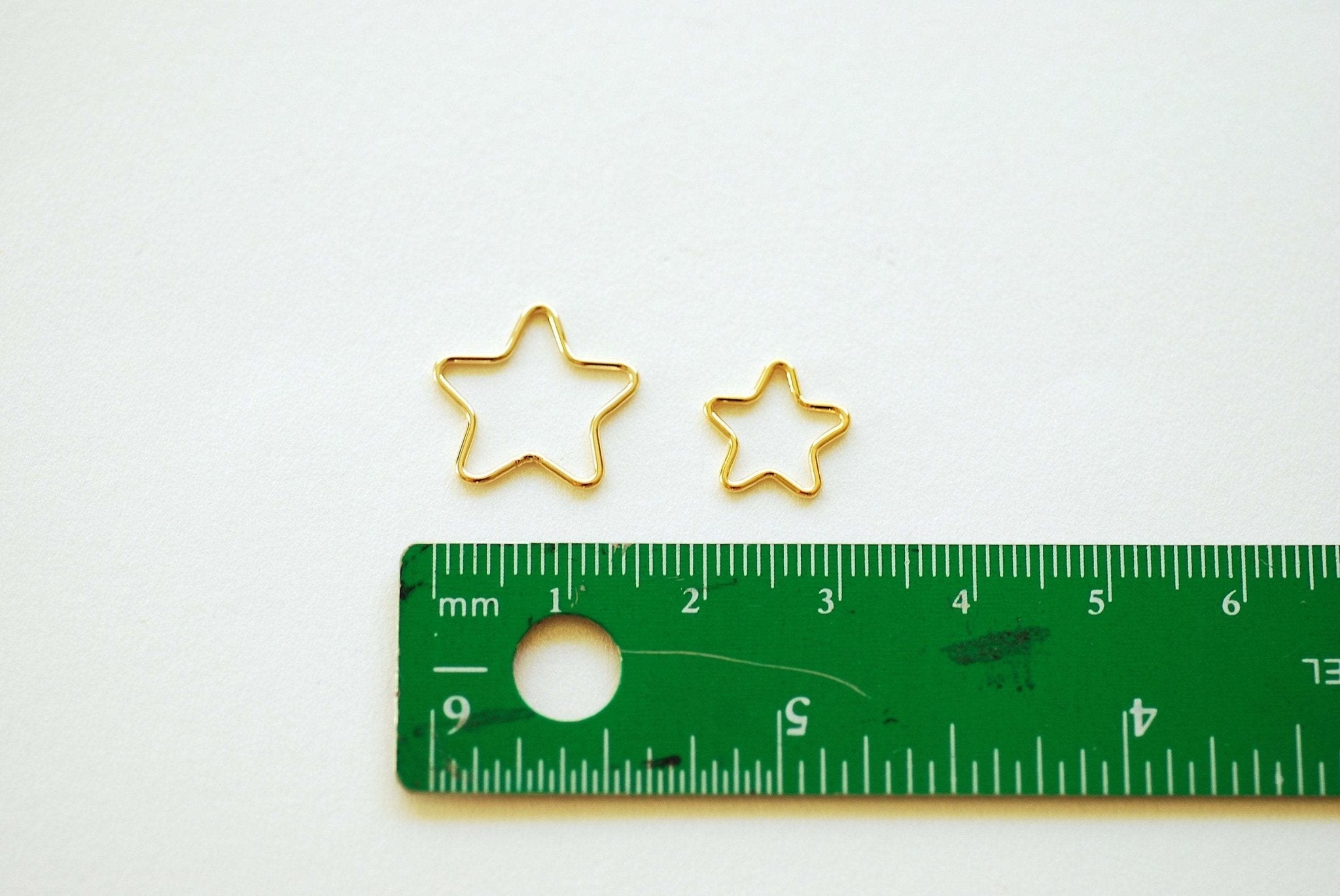 Open Star Wire Connector Link, 14/20 Gold-Filled or 925 Sterling Silver, Star Jump Rings, 20 gauge wire, Spacer