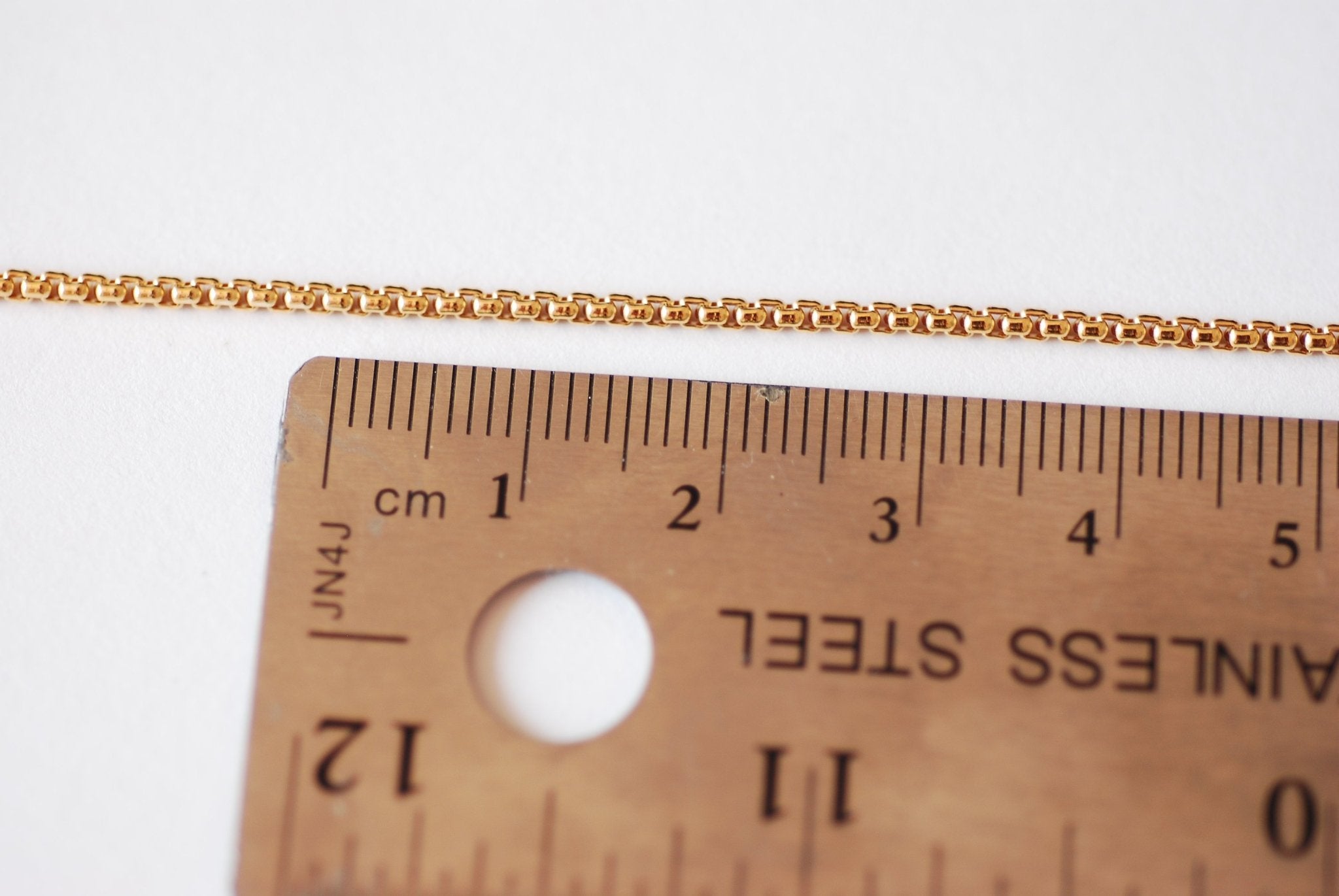 14k Gold Filled 1.75mm Width Round Venetian Box Chain - Chain by foot Jewelry making Gold Filled Sterling Silver Venetian Chain Bulk Chain - HarperCrown