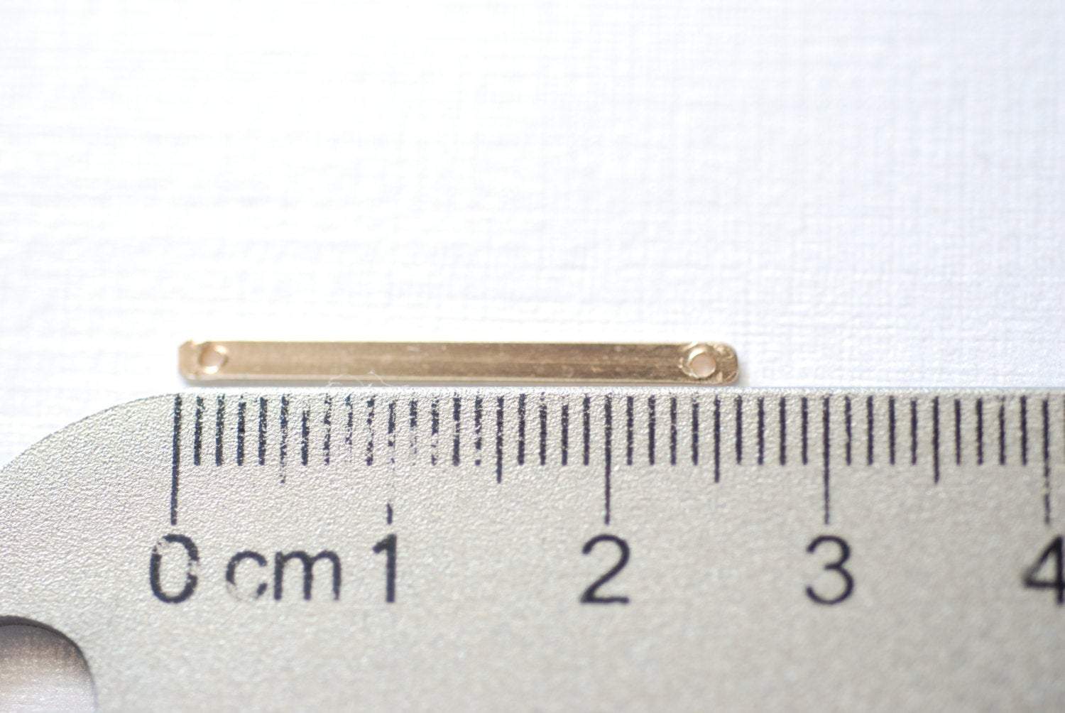 14k Gold Filled Bar Connector, Link Blank Charm Pendant, Connector 2 Holes Gold Filled Skinny Bar Beads, 2 pcs 14k GF bar drop - HarperCrown