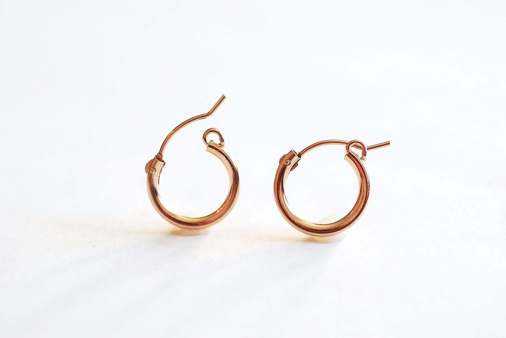Wholesale 14k Gold Filled Hinged Hoop Earrings, Huggie Earrings, Hoop Flex Earrings, 925 Sterling Silver Hoop Earrings, 13mm, 15mm, 18mm, 22mm x 2mm Tube Earrings