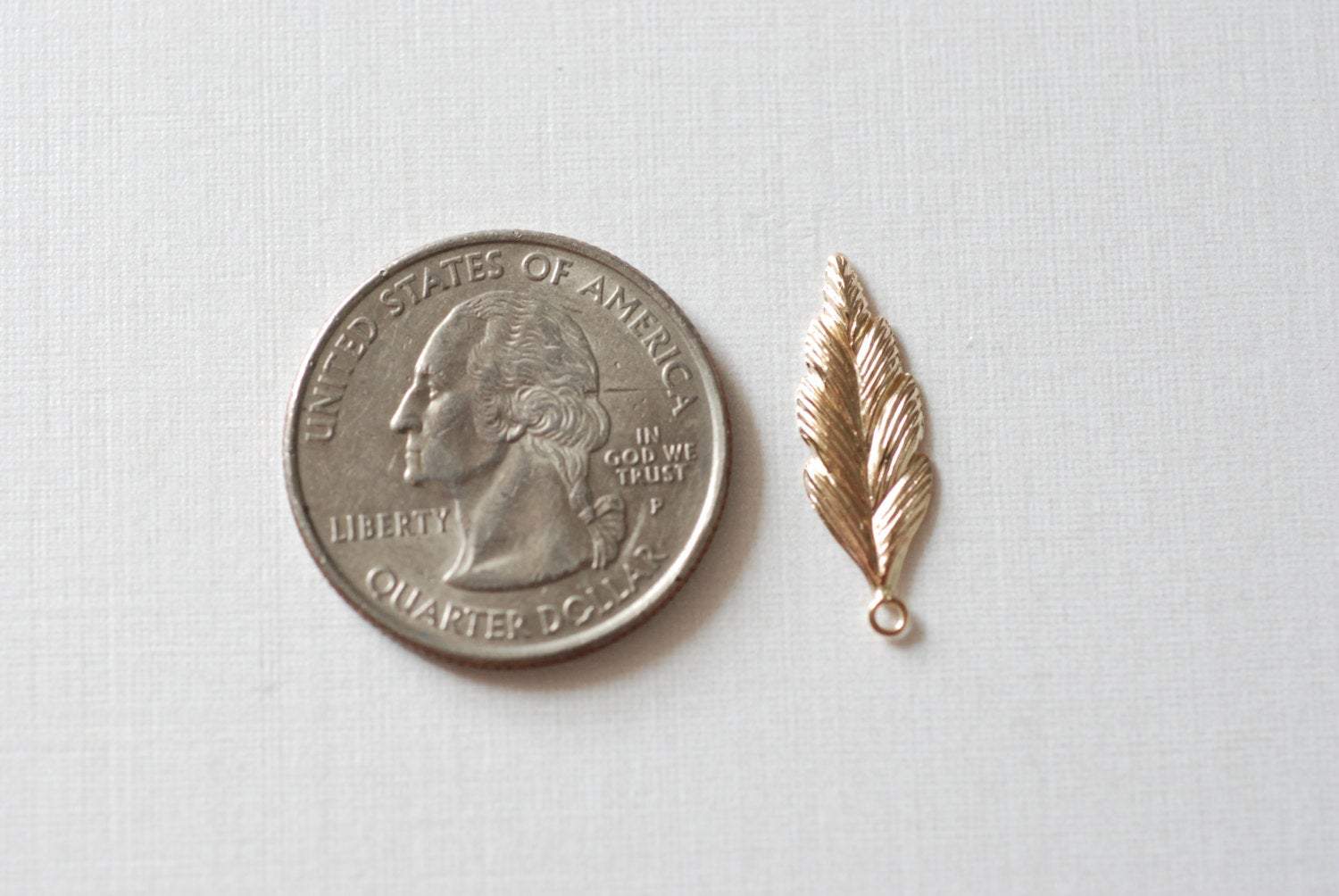 Leaf Charms, Wholesale, 14/20 Gold-Filled, 21mm x 6mm, Drops Dangles Leaves Nature Leaves Petal