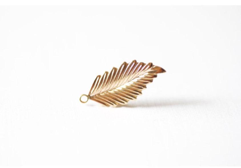 Leaf Charms, Wholesale, 14/20 Gold-Filled, 21mm x 9mm, Drops Dangles Leaves Nature Leaves Petal