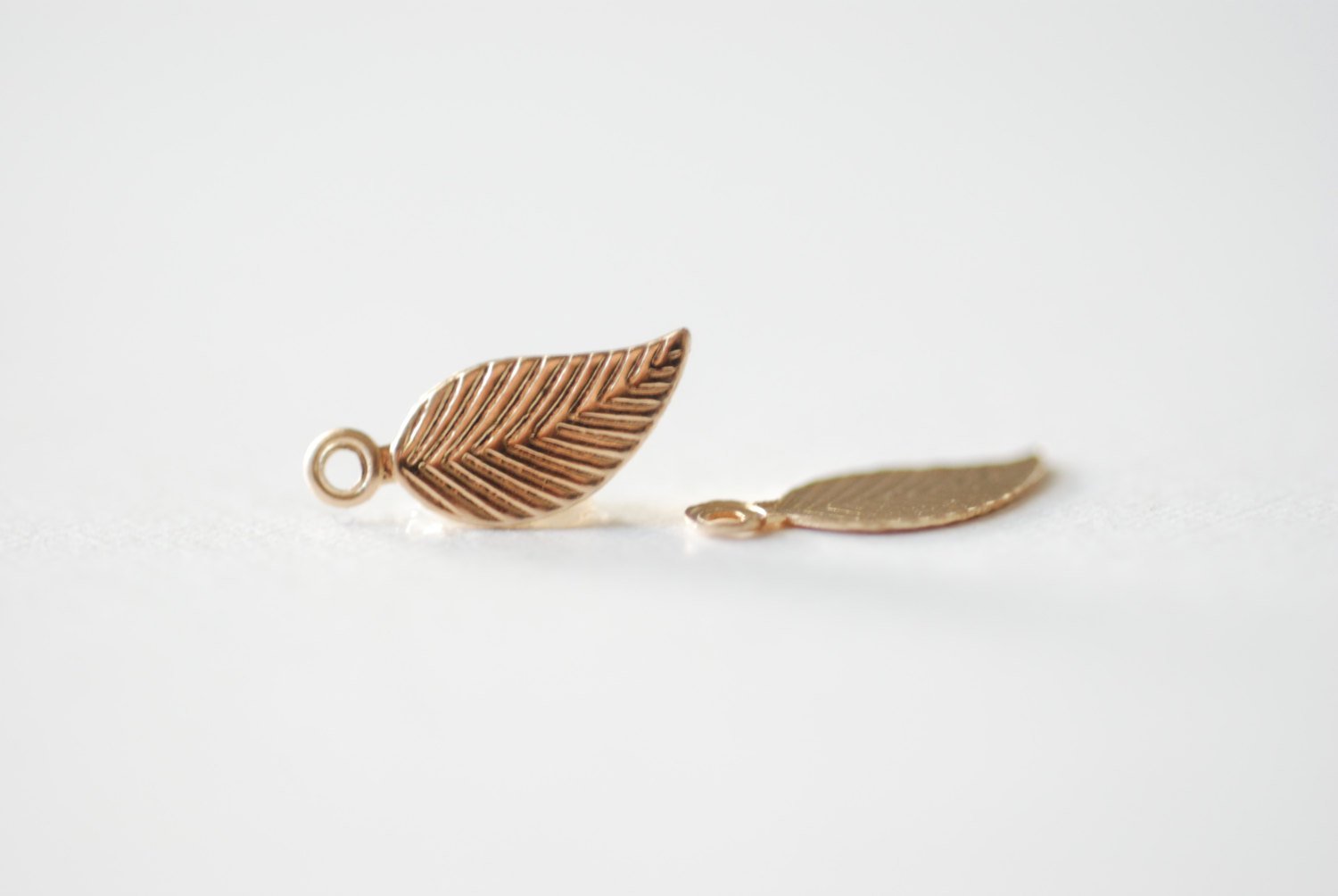 Leaf Charms, Wholesale, 14/20 Gold-Filled, 12mm x 5mm, Drops Dangles Leaves Nature Leaves Petal