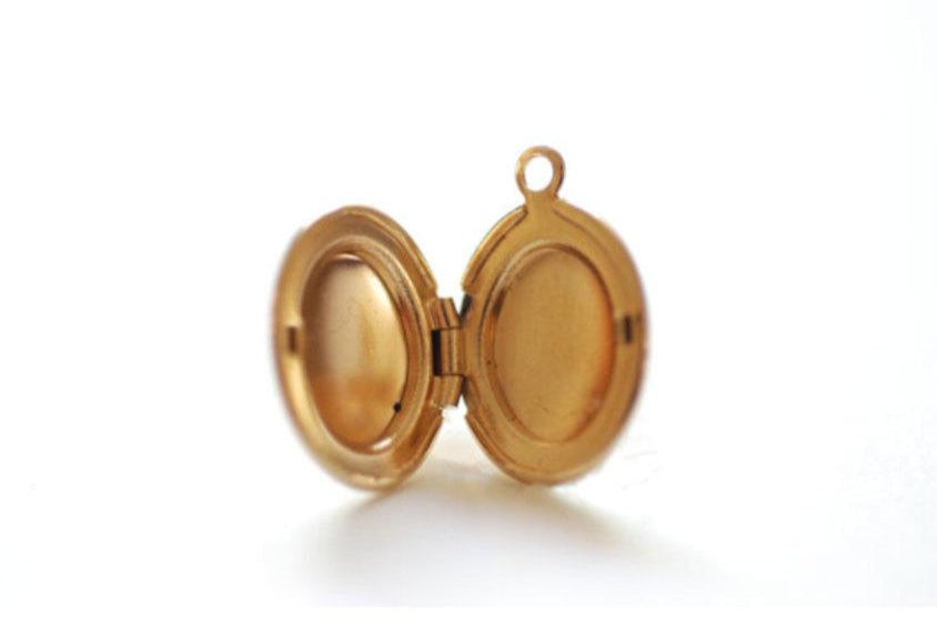 Oval Photo Locket Pendant Charm, Wholesale, 14/20 Gold-Filled, 16mm x 10mm, DIY Jewelry Supplies