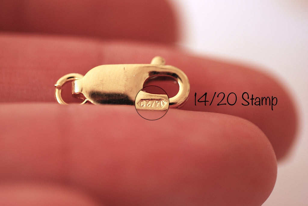 14k Gold Filled Rectangle Lobster Claw Clasps Jewelry Findings
