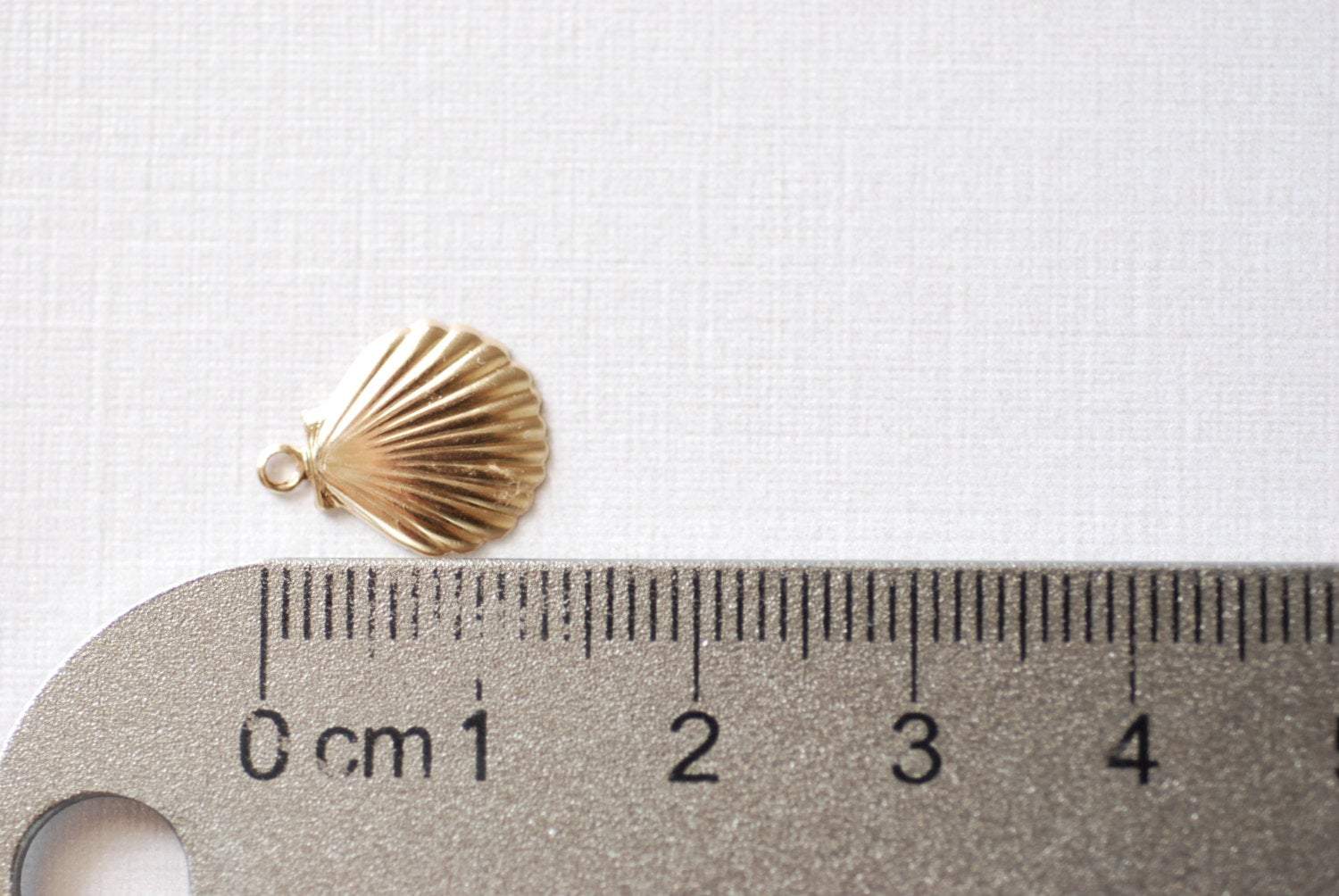 Seashell Clamshell Charm, Wholesale, 14/20 Gold-Filled, 14mm x 11mm, Seashell Ocean Sealife Scallop Shell