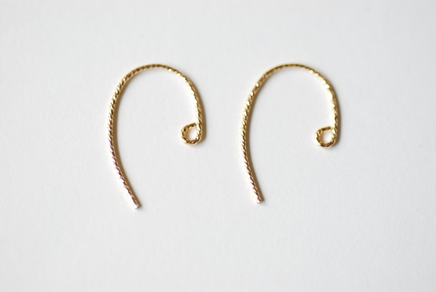 14/20 Gold-Filled Sparkle Swoop Ear Wire, .027" (0.7MM)