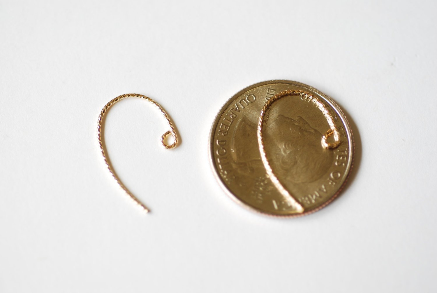 14/20 Gold-Filled Sparkle Swoop Ear Wire, .027" (0.7MM)