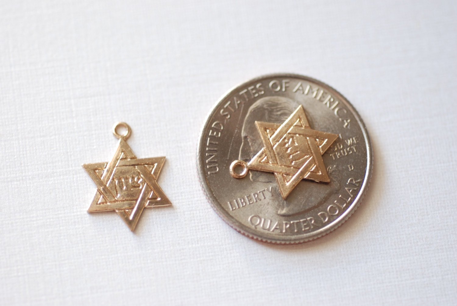 Star of David Pendant, Wholesale, 14/20 Gold-Filled, 12mm x 12mm
