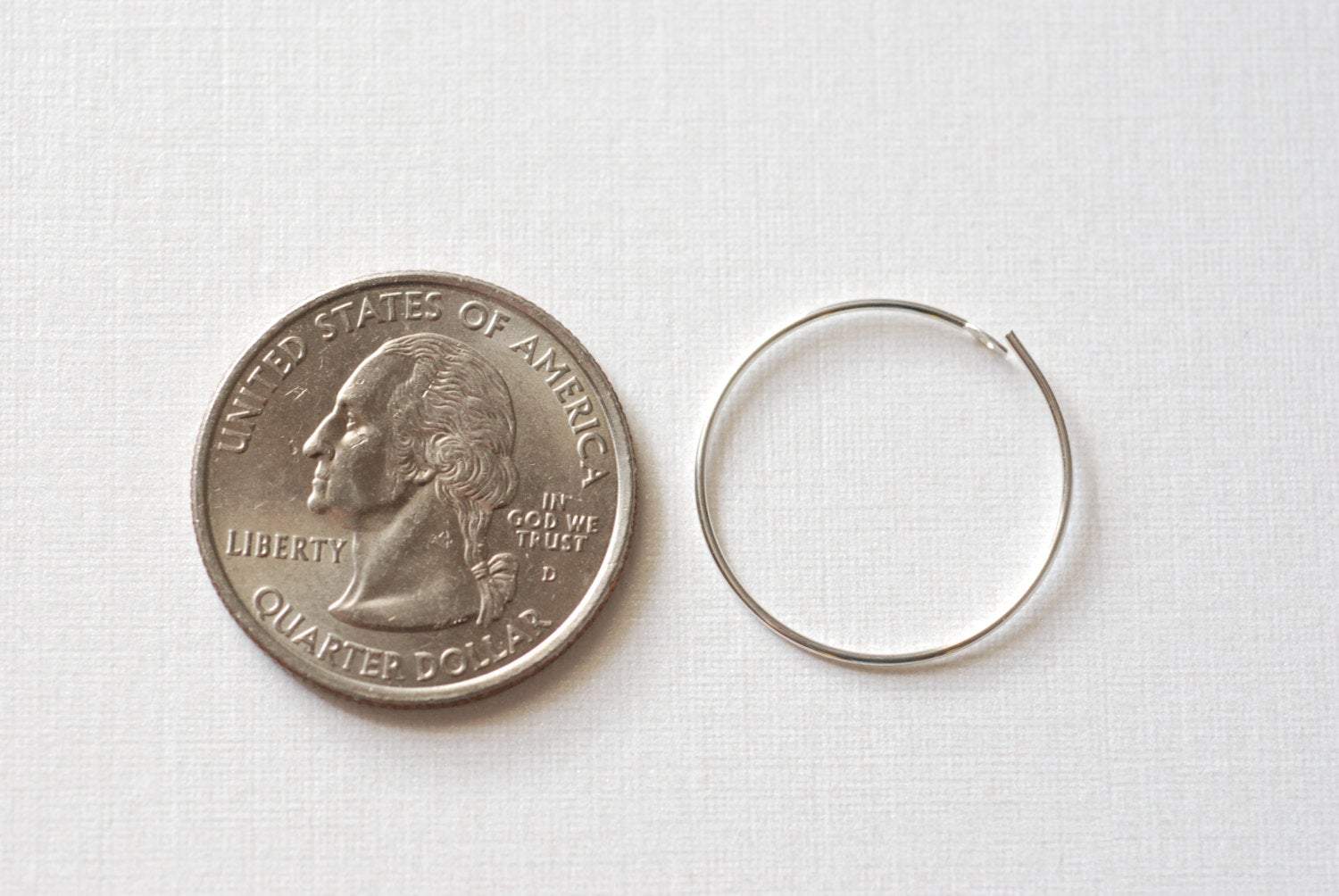 0.70X20.0MM WIRE BEADING HOOP, 14k Gold Filled Sterling Silver Rose Gold Filled