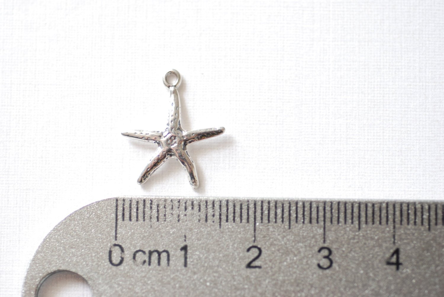 Starfish Charm, Wholesale, 925 Sterling Silver, 19mm x 15mm, Sea Life