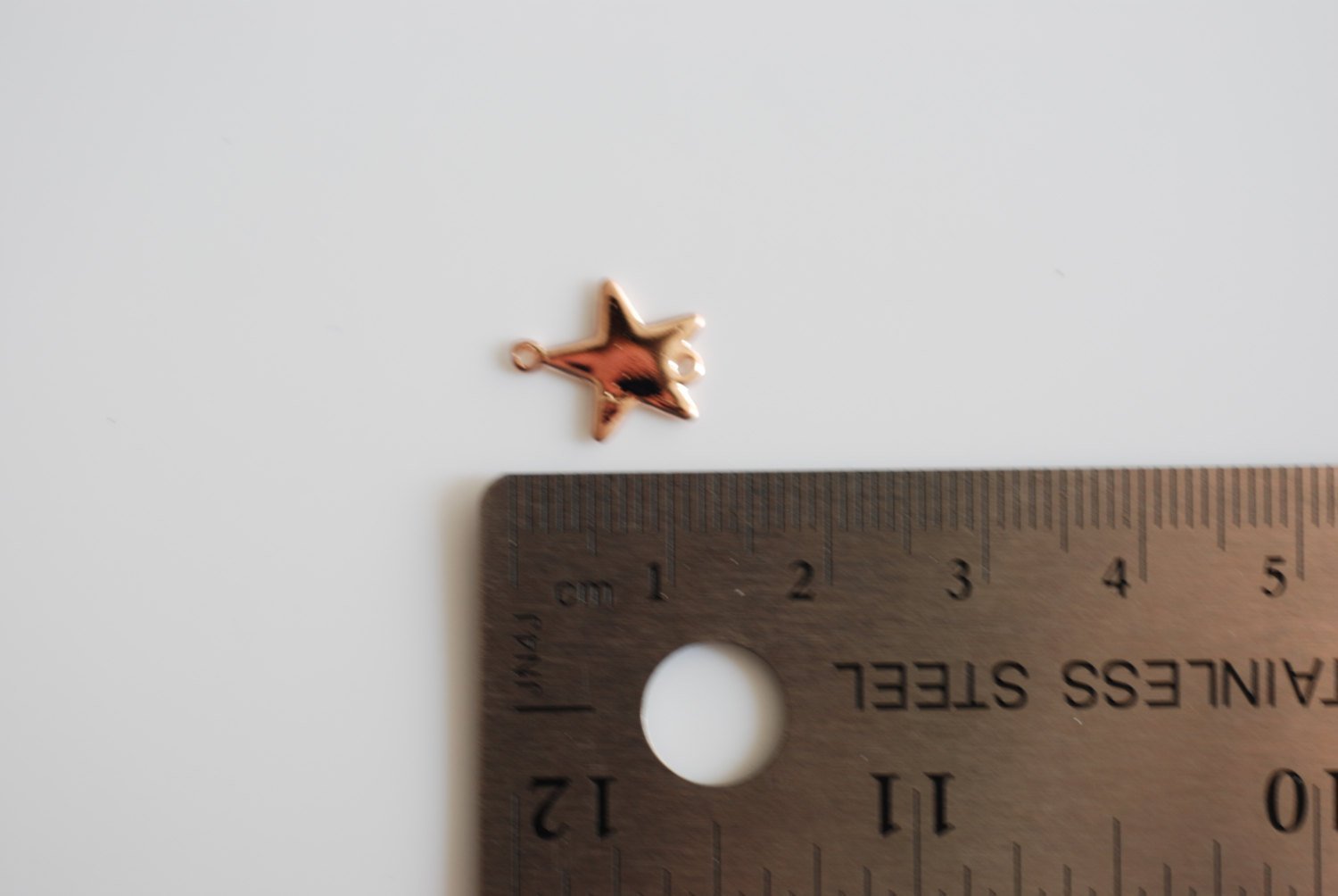 2 pc Vermeil Rose Gold Star Connector- 18k gold plated over sterling silver, Rose Gold Star Stamping Blanks, Rose Gold Star Connector Link