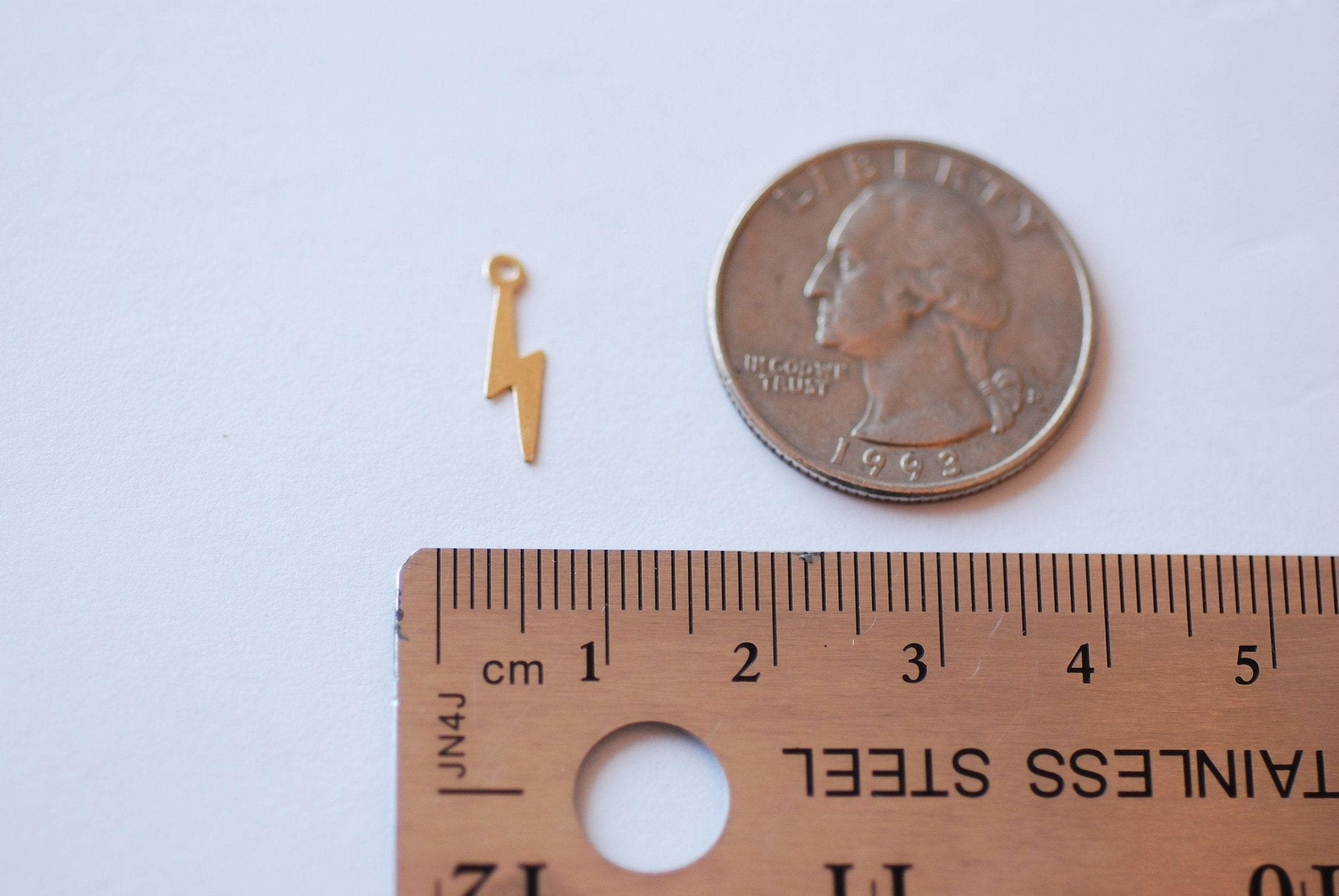 Lightning Bolt Charm, Wholesale, 14/20 Gold-Filled or 925 Sterling Silver, Permanent Jewelry Making Charm
