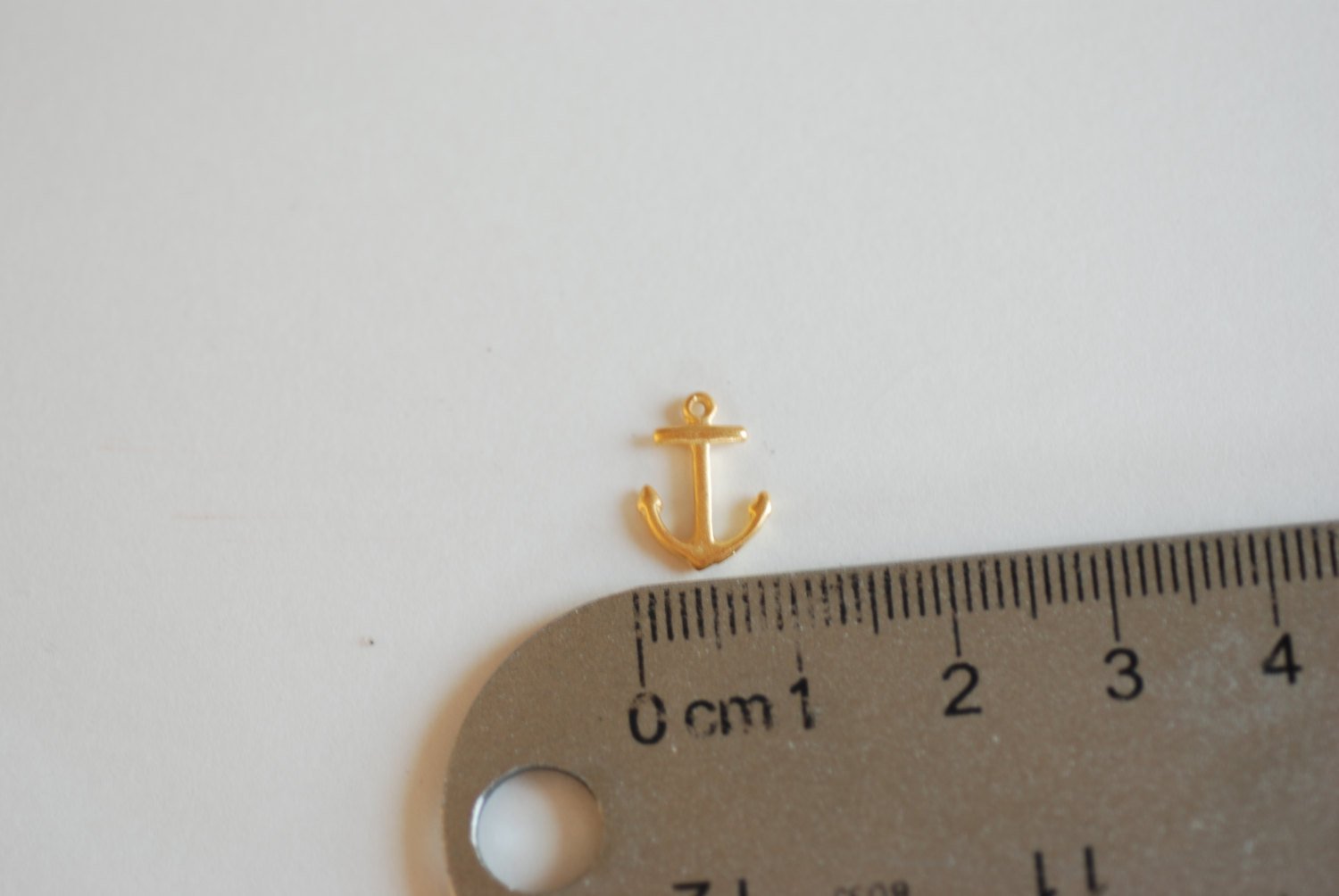 2 pcs Matte Vermeil Gold Anchor Charm- 22k gold plated over Sterling Silver, Vermeil Rose Gold Anchor Pendant, Small Anchor, Nautical, 24 - HarperCrown
