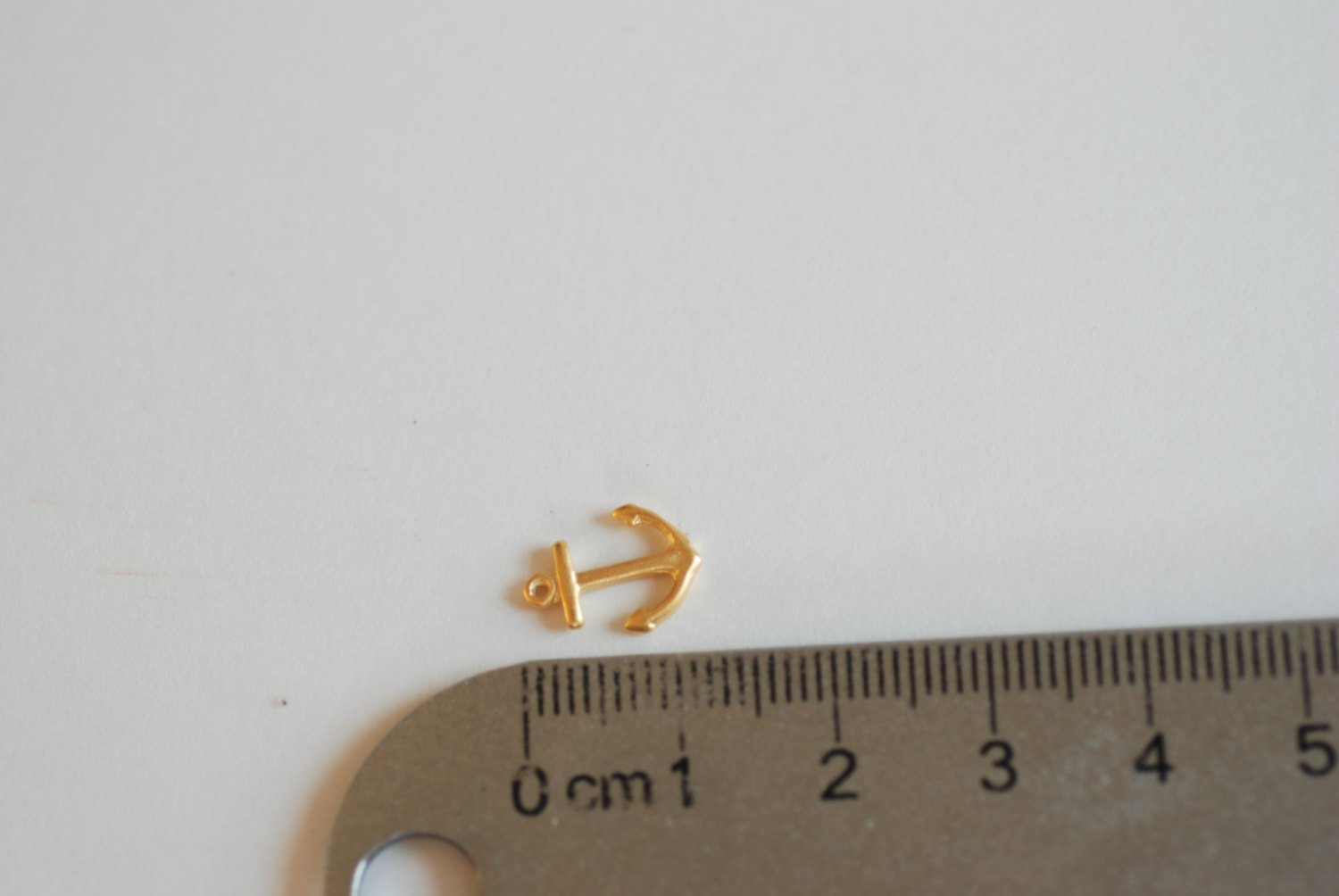 2 pcs Matte Vermeil Gold Anchor Charm- 22k gold plated over Sterling Silver, Vermeil Rose Gold Anchor Pendant, Small Anchor, Nautical, 24 - HarperCrown