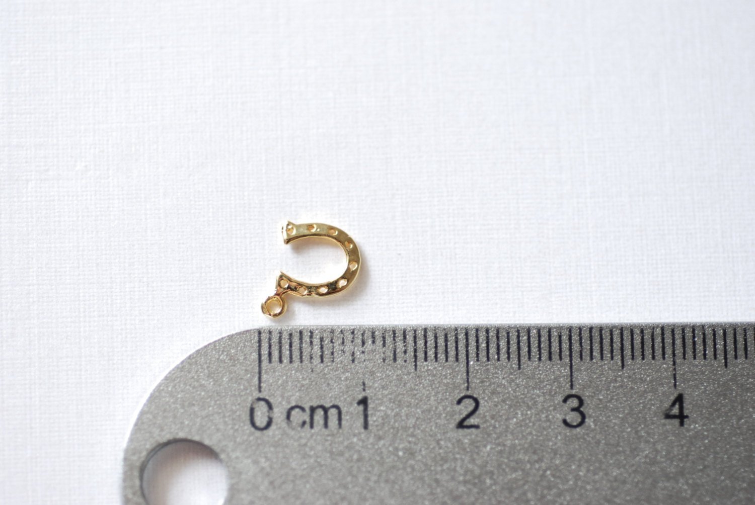 2 pcs Vermeil Gold Horseshoe Charm- 18k gold over 925 sterling silver small horseshoe charms, gold horseshoe ,horse shoe, shiny gold - HarperCrown